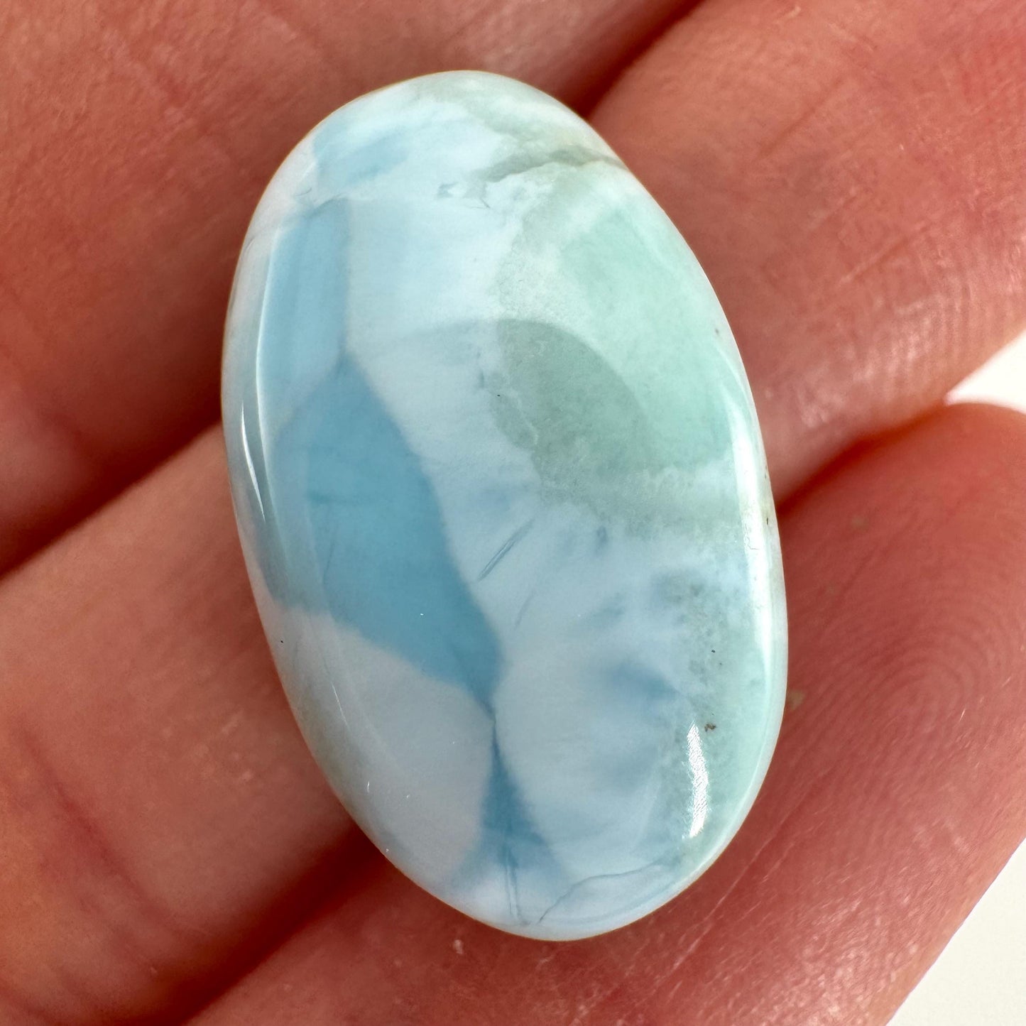 Larimar Cabochon, blue larimar cabochon, gemstone cabochon, larimar crystal, larimar cab, polished larimar