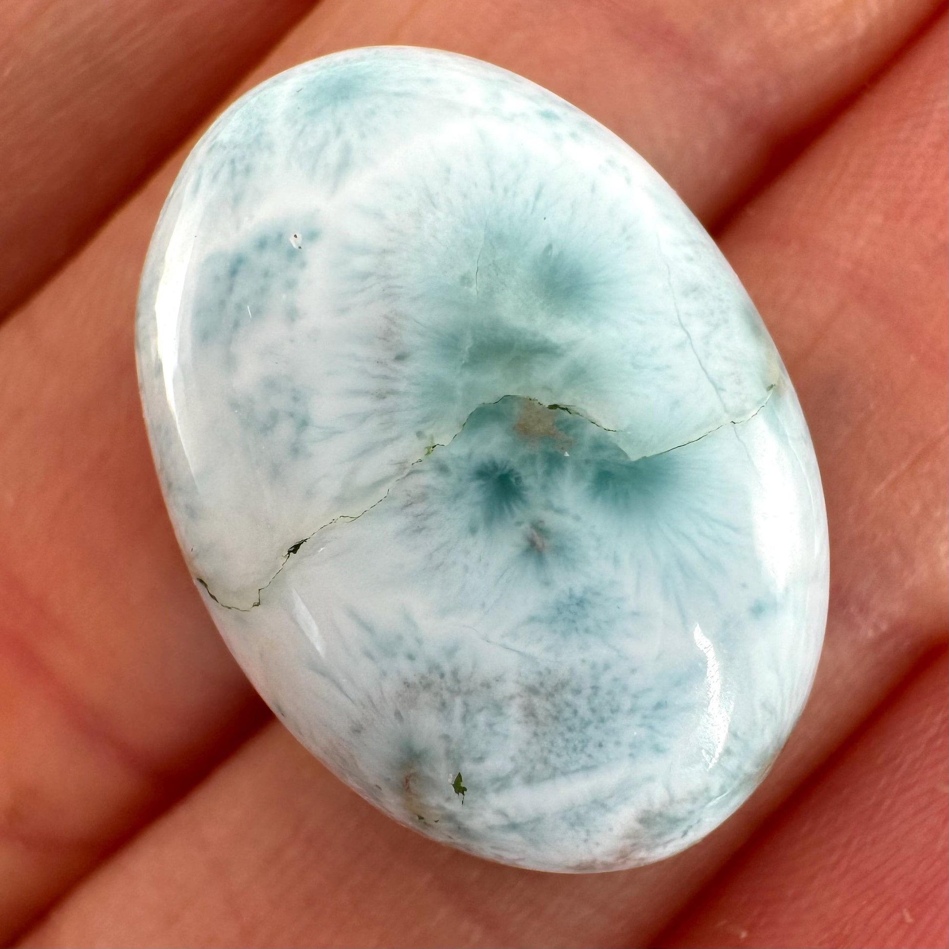 Larimar Cabochon, blue larimar cabochon, gemstone cabochon, larimar crystal, larimar cab, polished larimar