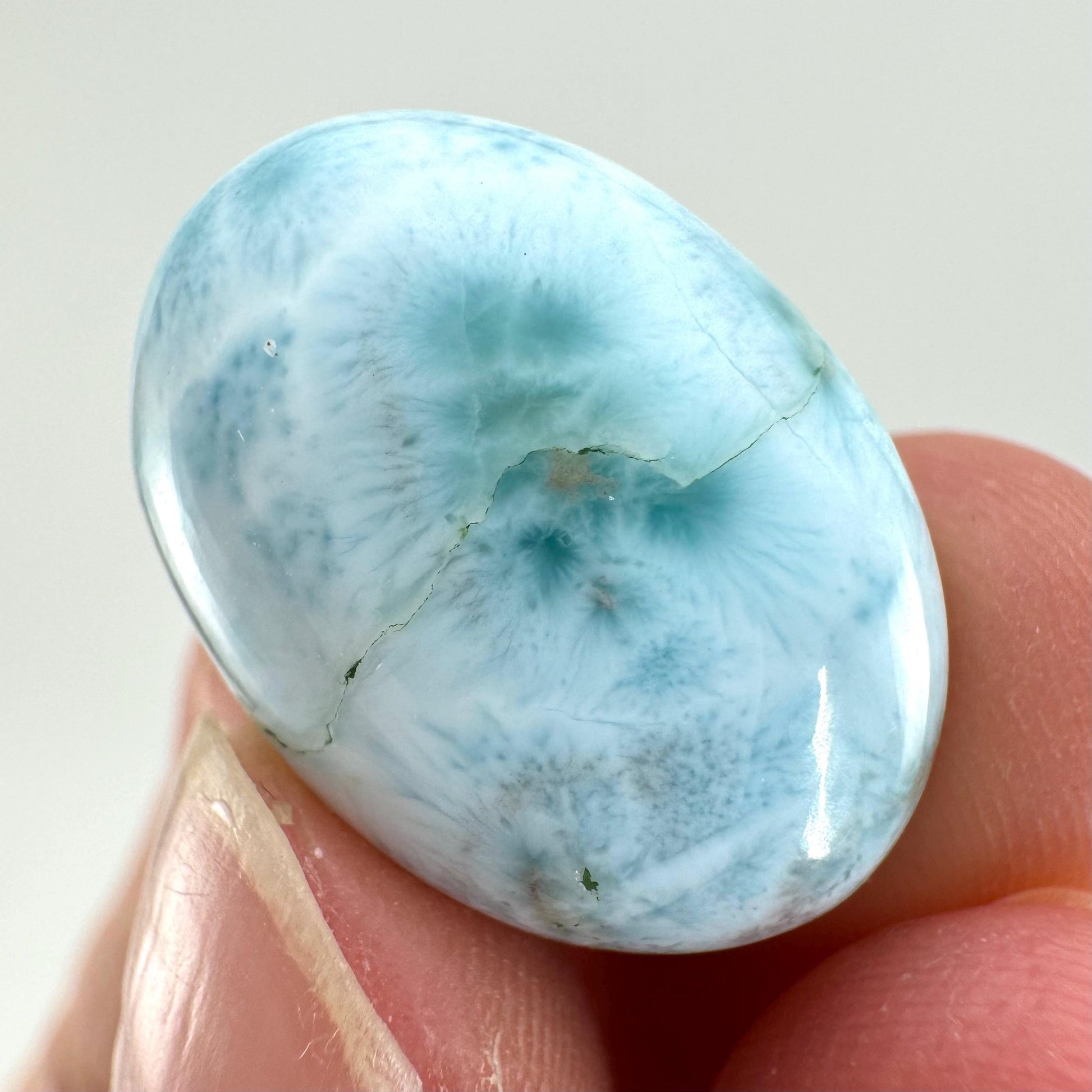 Larimar Cabochon, blue larimar cabochon, gemstone cabochon, larimar crystal, larimar cab, polished larimar