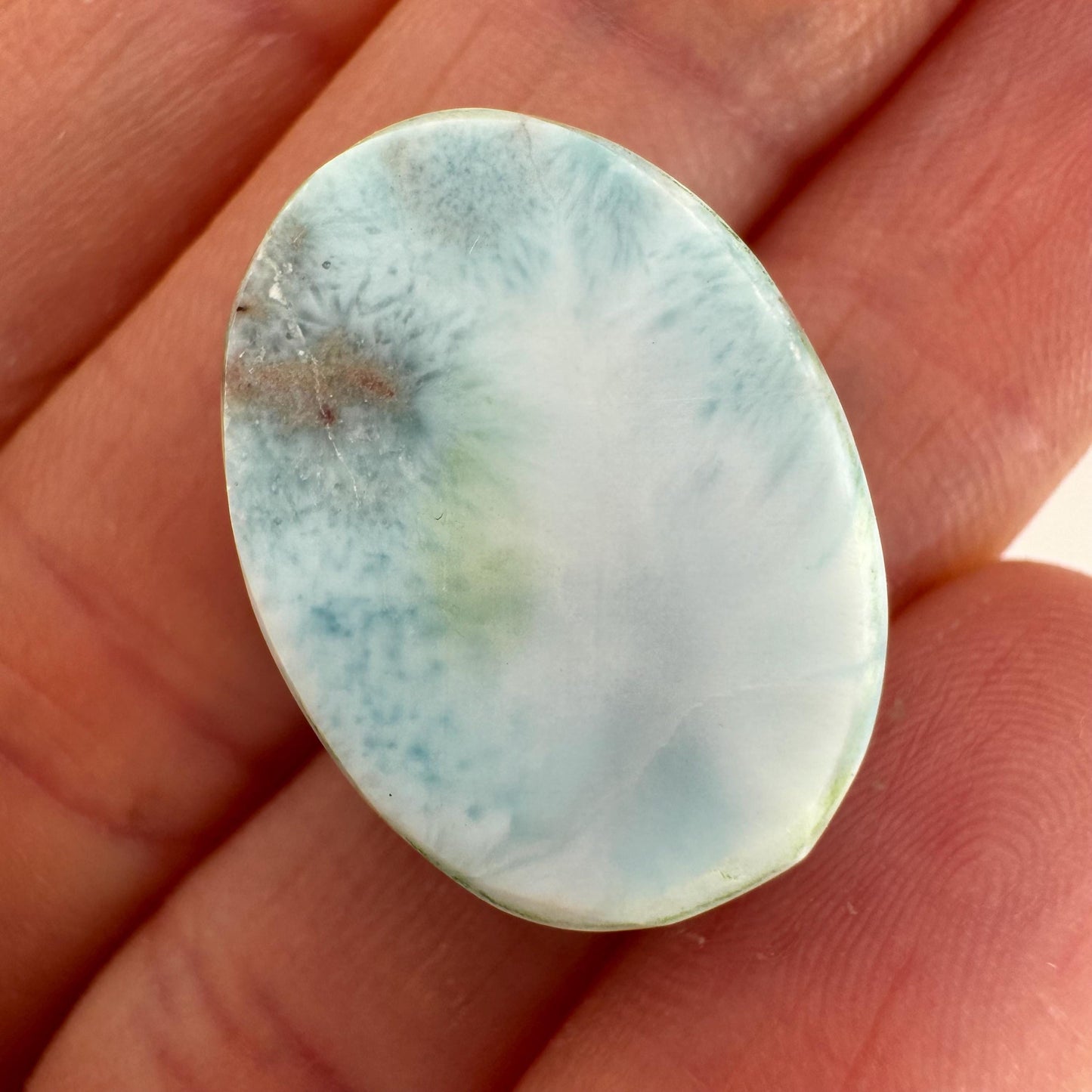 Larimar Cabochon, blue larimar cabochon, gemstone cabochon, larimar crystal, larimar cab, polished larimar