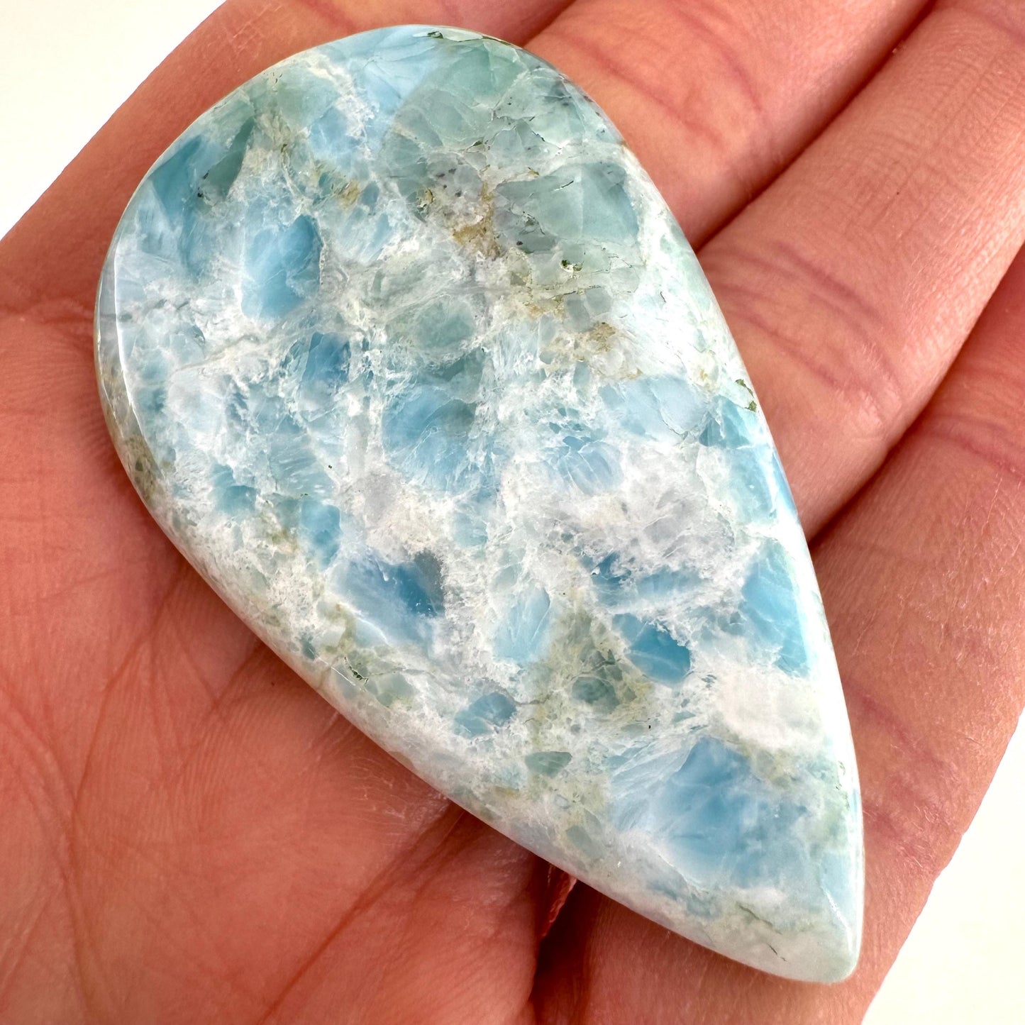 Larimar Cabochon, blue larimar cabochon, gemstone cabochon, larimar crystal, larimar cab, polished larimar