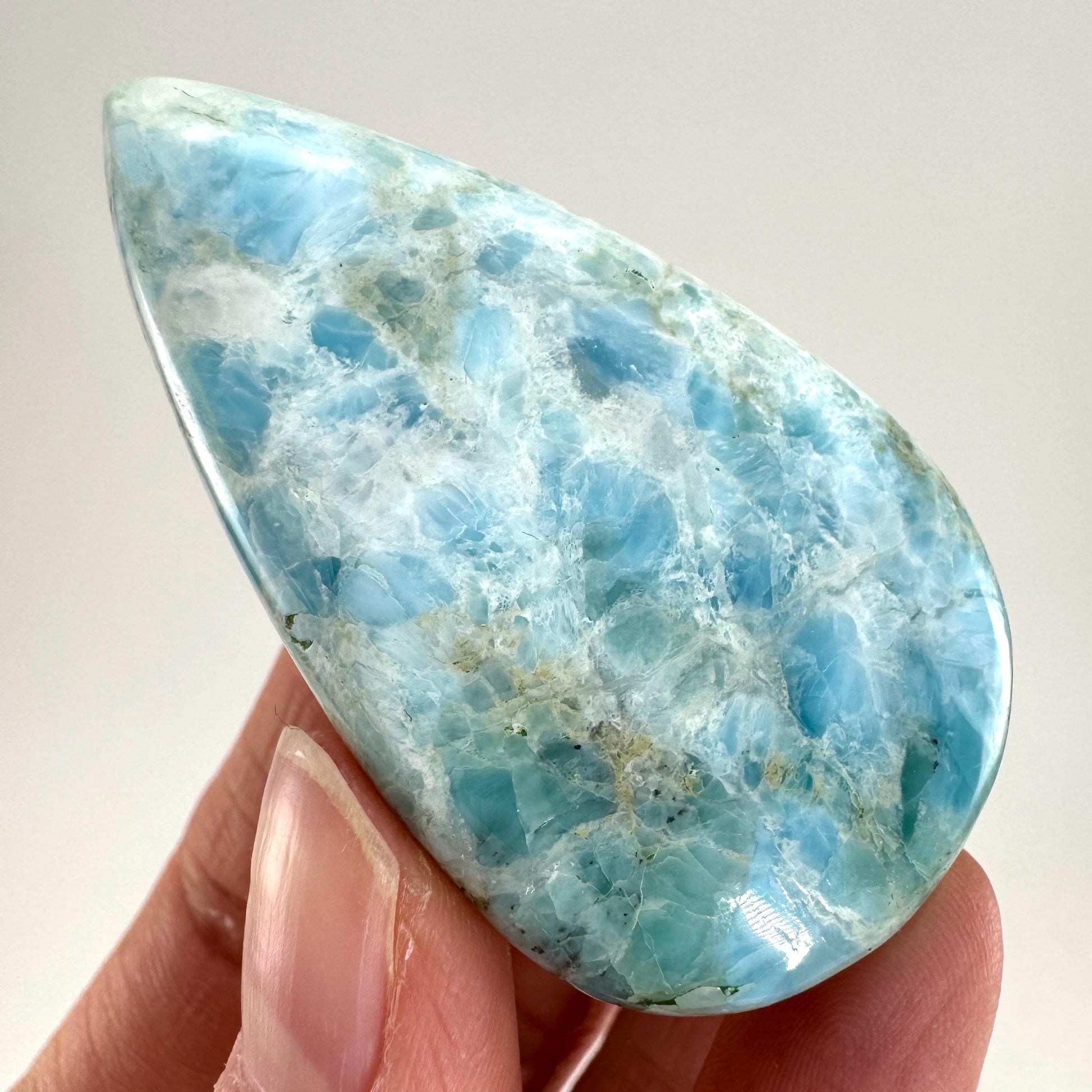 Larimar Cabochon, blue larimar cabochon, gemstone cabochon, larimar crystal, larimar cab, polished larimar