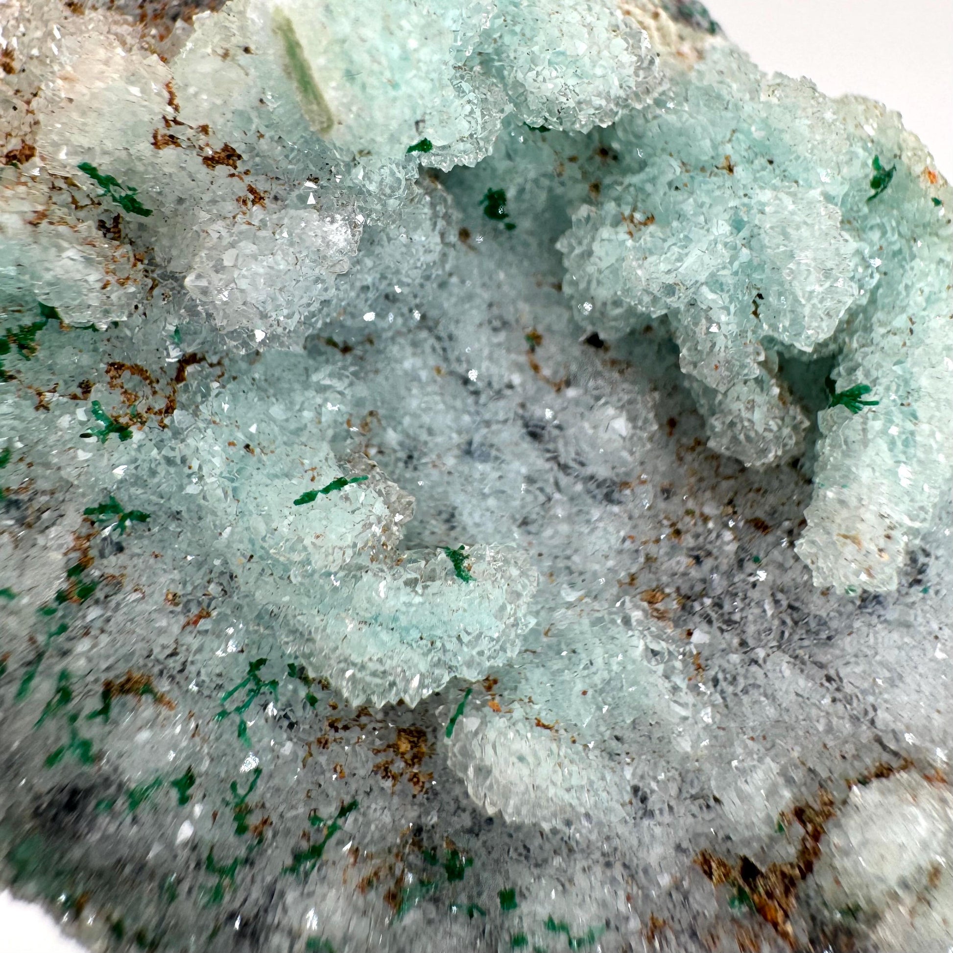 Sparkly Druzy Chrysocolla with Malachite Specimen (Congo), raw chrysocolla, druzy chrysocolla, chrysocolla crystal, raw crystals
