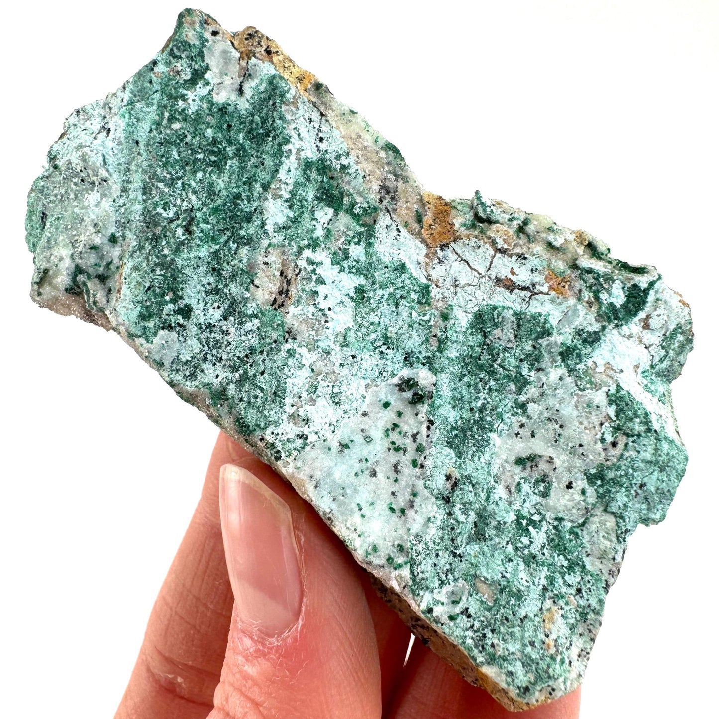 Sparkly Druzy Chrysocolla with Malachite Specimen (Congo), raw chrysocolla, druzy chrysocolla, chrysocolla crystal, raw crystals