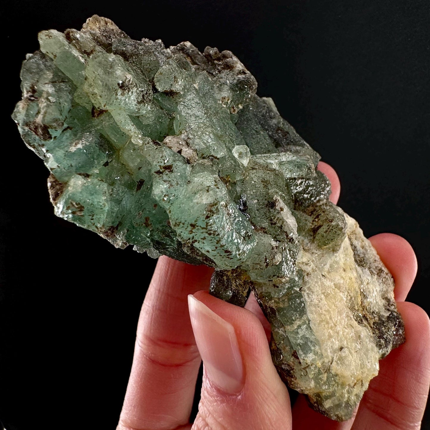 Natural Emerald on Matrix (Pakistan) | beryl var. emerald, green emerald, raw emerald, emerald crystal, mineral specimen
