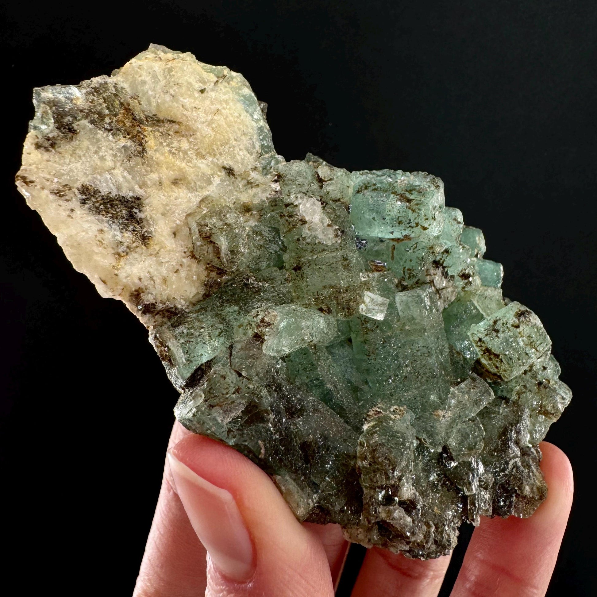 Natural Emerald on Matrix (Pakistan) | beryl var. emerald, green emerald, raw emerald, emerald crystal, mineral specimen