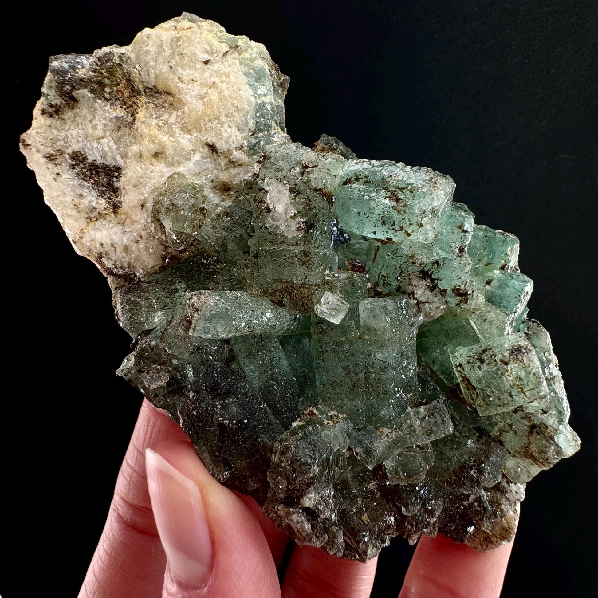 Natural Emerald on Matrix (Pakistan) | beryl var. emerald, green emerald, raw emerald, emerald crystal, mineral specimen