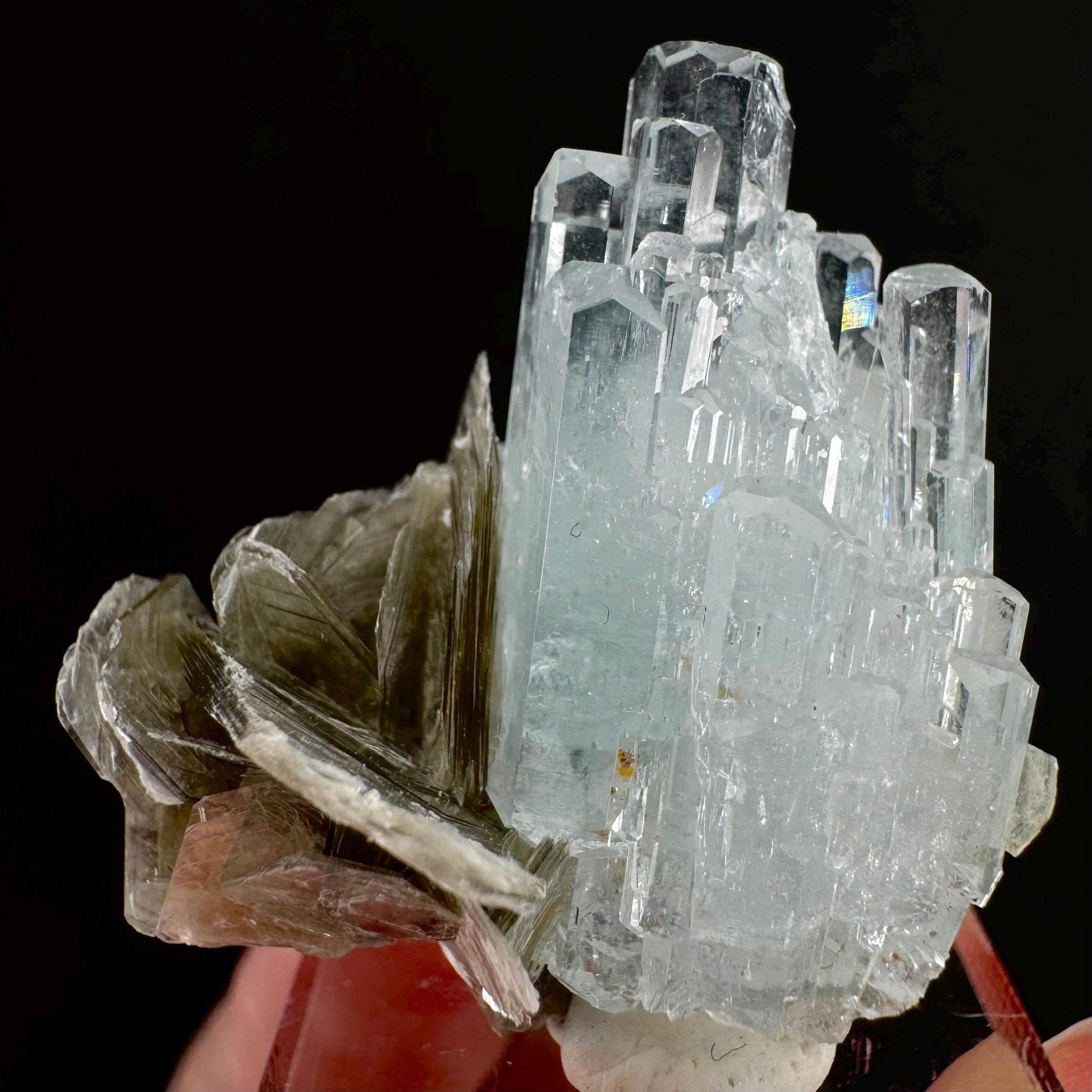 Aquamarine with Muscovite (Pakistan) | terminated Aquamarine, raw Aquamarine, natural Aquamarine crystal, aquamarine specimen