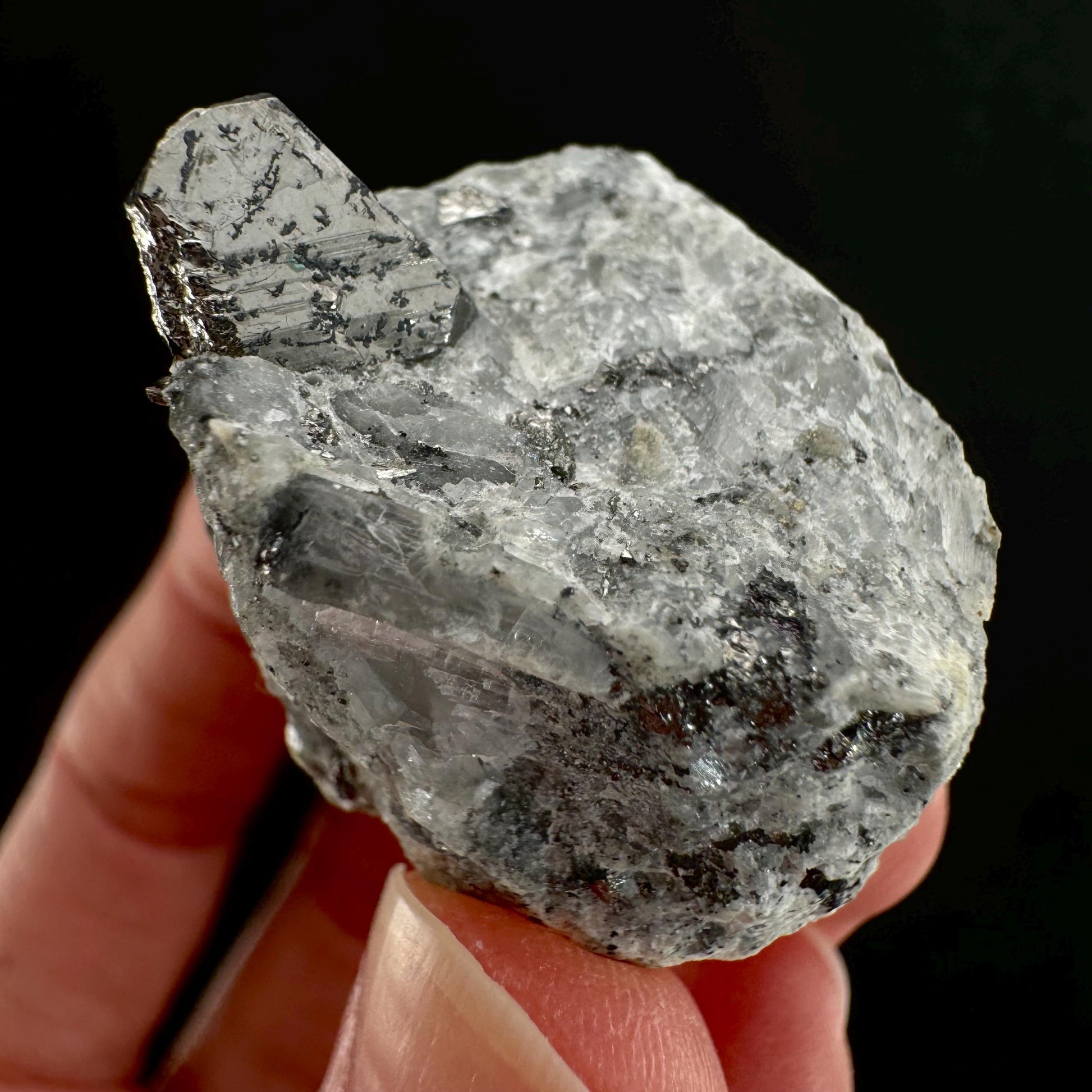 Rare! Carrollite in Calcite Specimen (DR Congo) | carrollite crystal, mineral specimen, rare minerals, rare gems