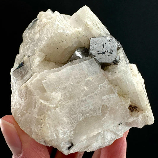 Rare! Carrollite in Calcite Specimen (DR Congo) | carrollite crystal, mineral specimen, rare minerals, rare gems