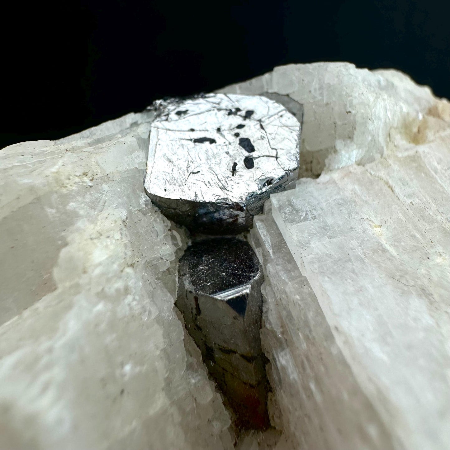Rare! Carrollite in Calcite Specimen (DR Congo) | carrollite crystal, mineral specimen, rare minerals, rare gems