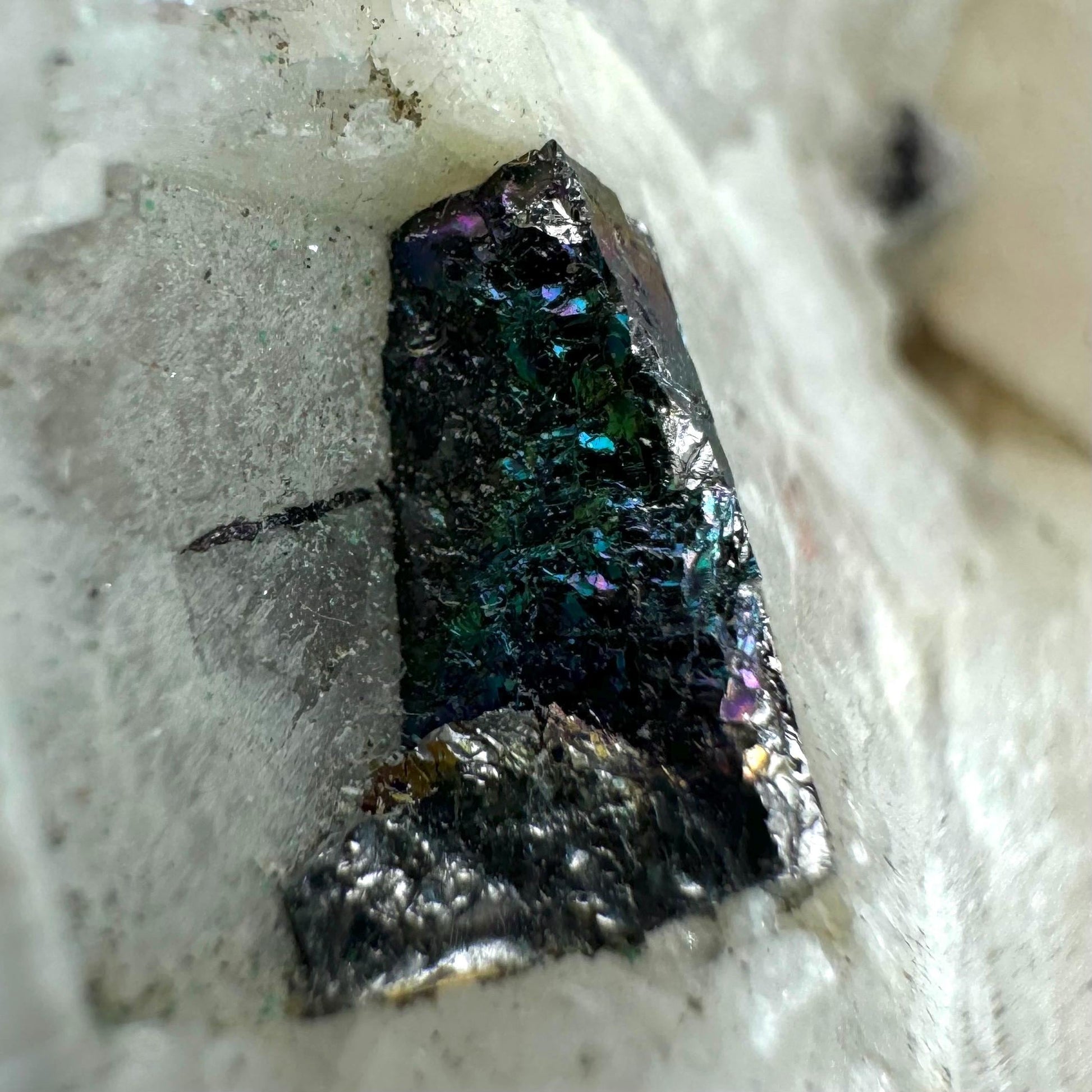 Rare! Carrollite in Calcite Specimen (DR Congo) | carrollite crystal, mineral specimen, rare minerals, rare gems