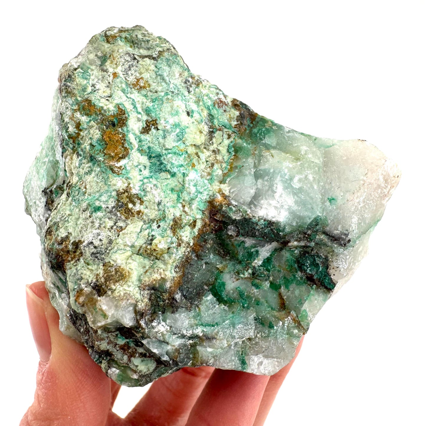 Ajoite in Quartz Specimen, raw ajoite, raw crystals, mineral specimen