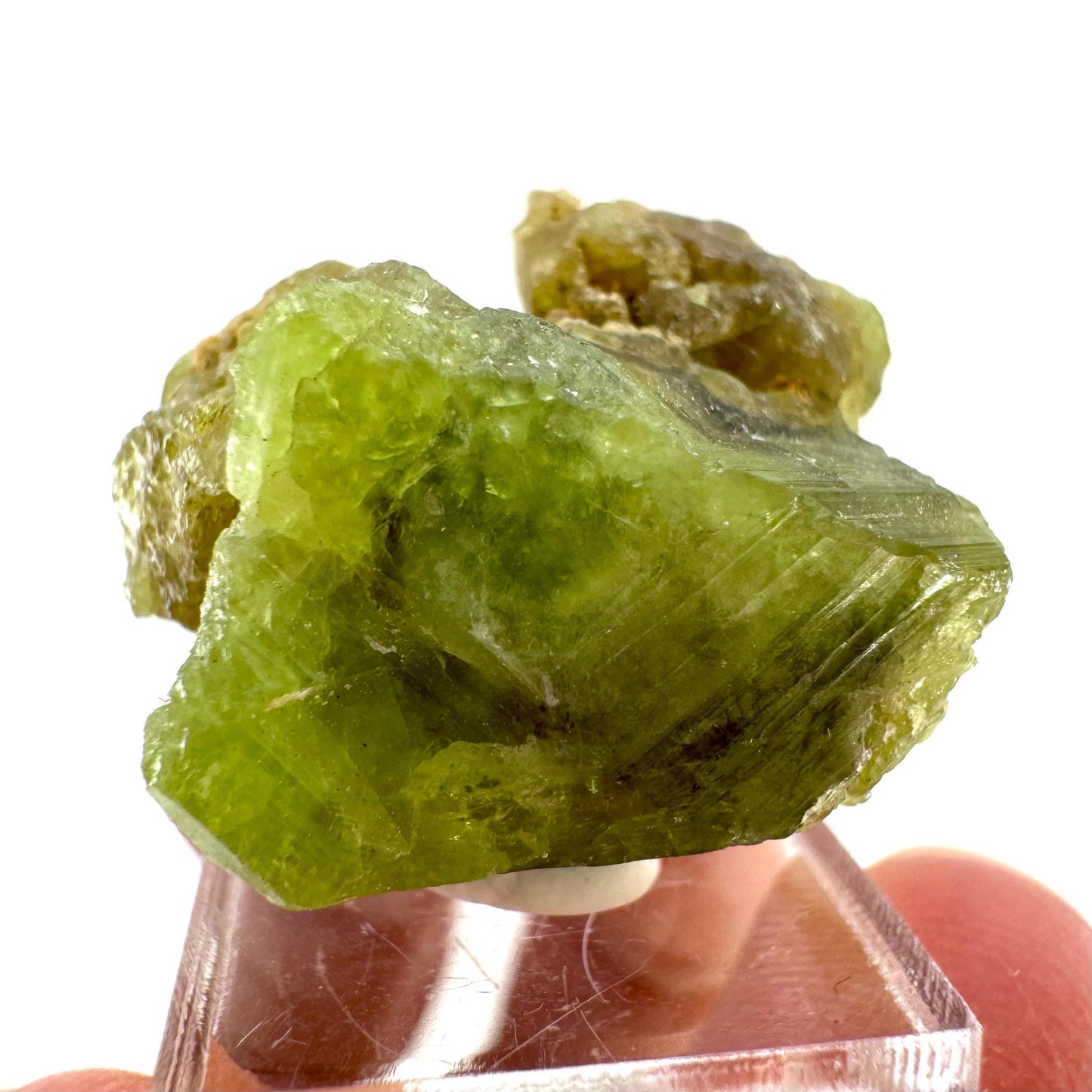 Andradite-Grossular Garnet (Mali) | green garnet, raw garnet crystal, grossular garnet crystal, raw green garnet, mineral specimen, crystals