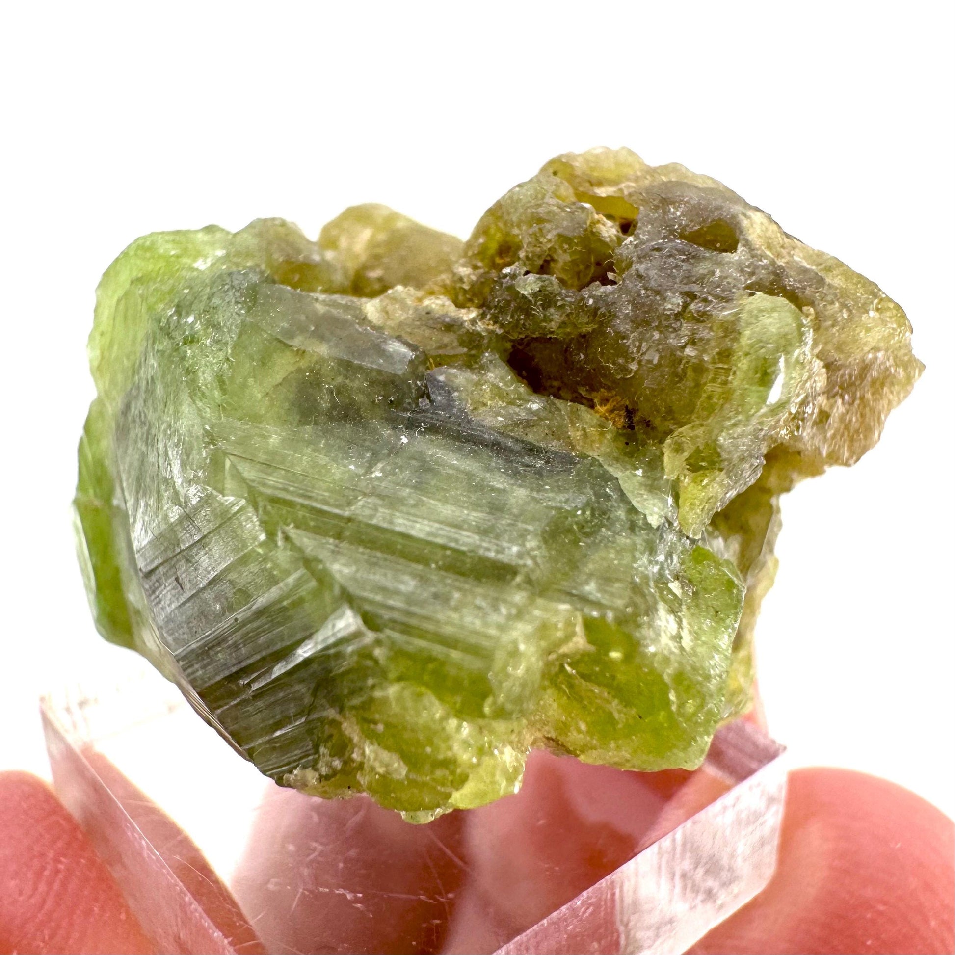 Andradite-Grossular Garnet (Mali) | green garnet, raw garnet crystal, grossular garnet crystal, raw green garnet, mineral specimen, crystals