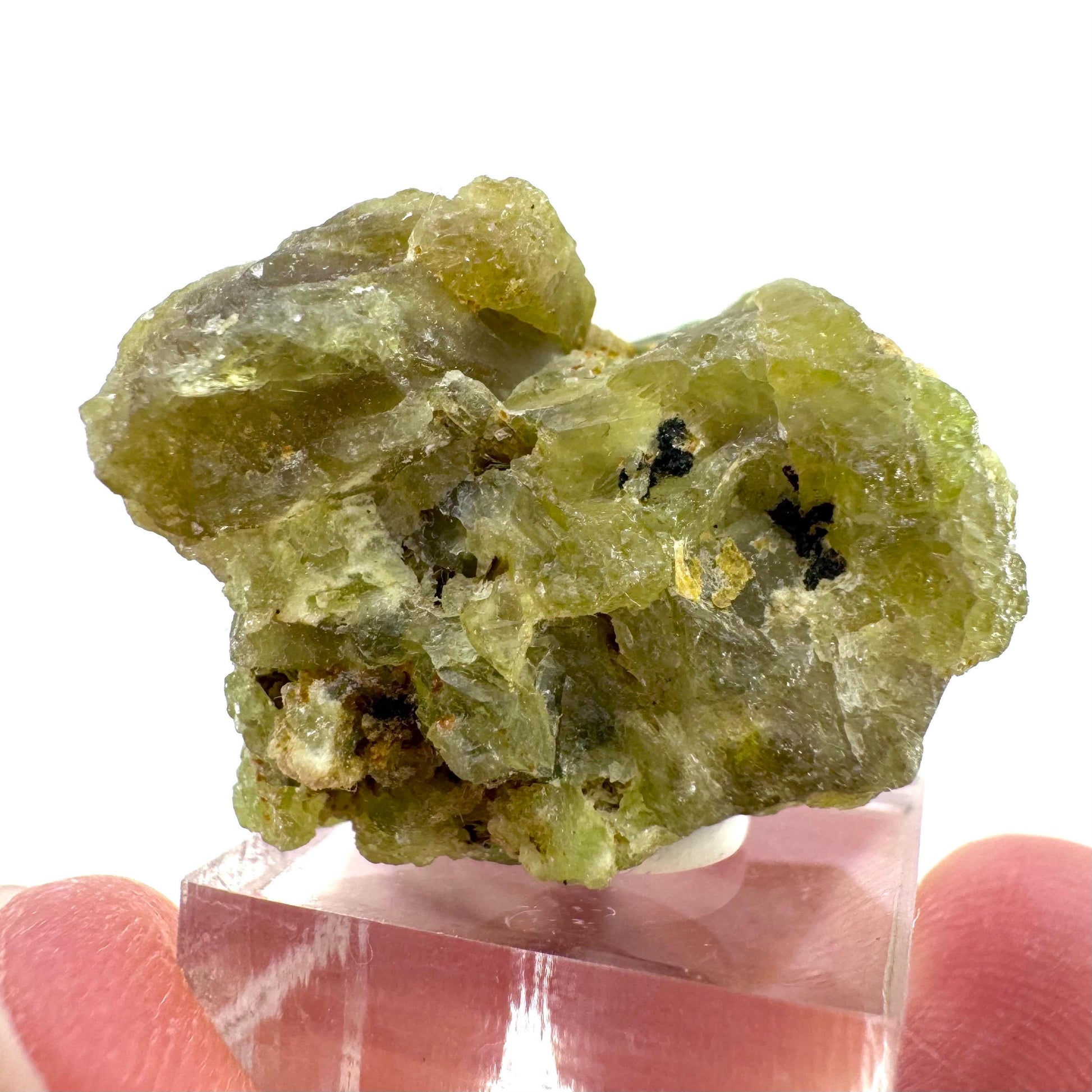Andradite-Grossular Garnet (Mali) | green garnet, raw garnet crystal, grossular garnet crystal, raw green garnet, mineral specimen, crystals