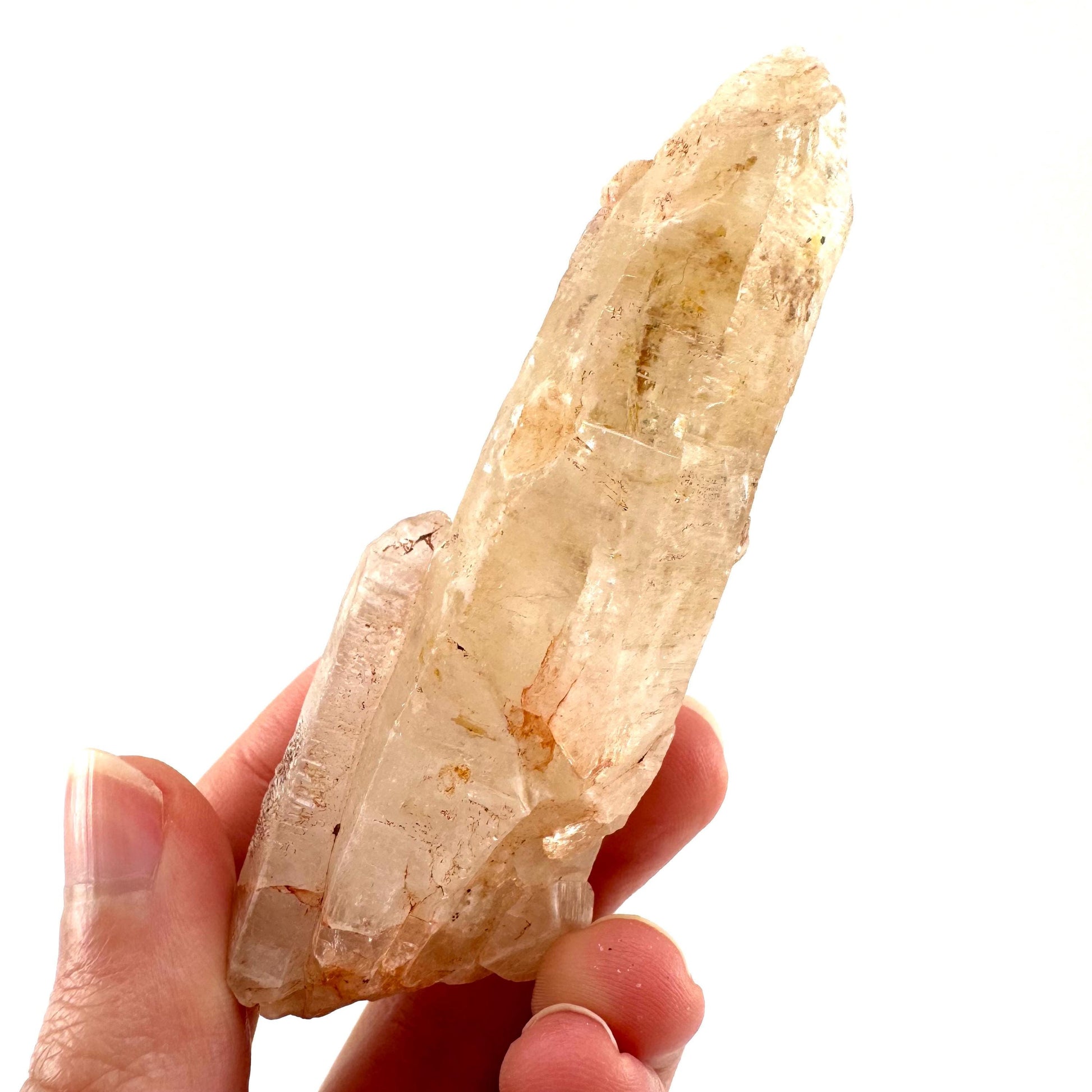 UV Reactive Petroleum Quartz Point (Madagascar) | natural petroleum quartz crystal, UV reactive crystal, enhydro quartz, firefly quartz