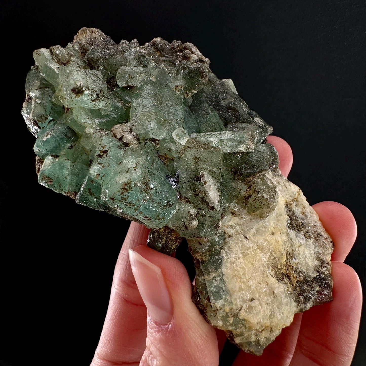 Natural Emerald on Matrix (Pakistan) | beryl var. emerald, green emerald, raw emerald, emerald crystal, mineral specimen