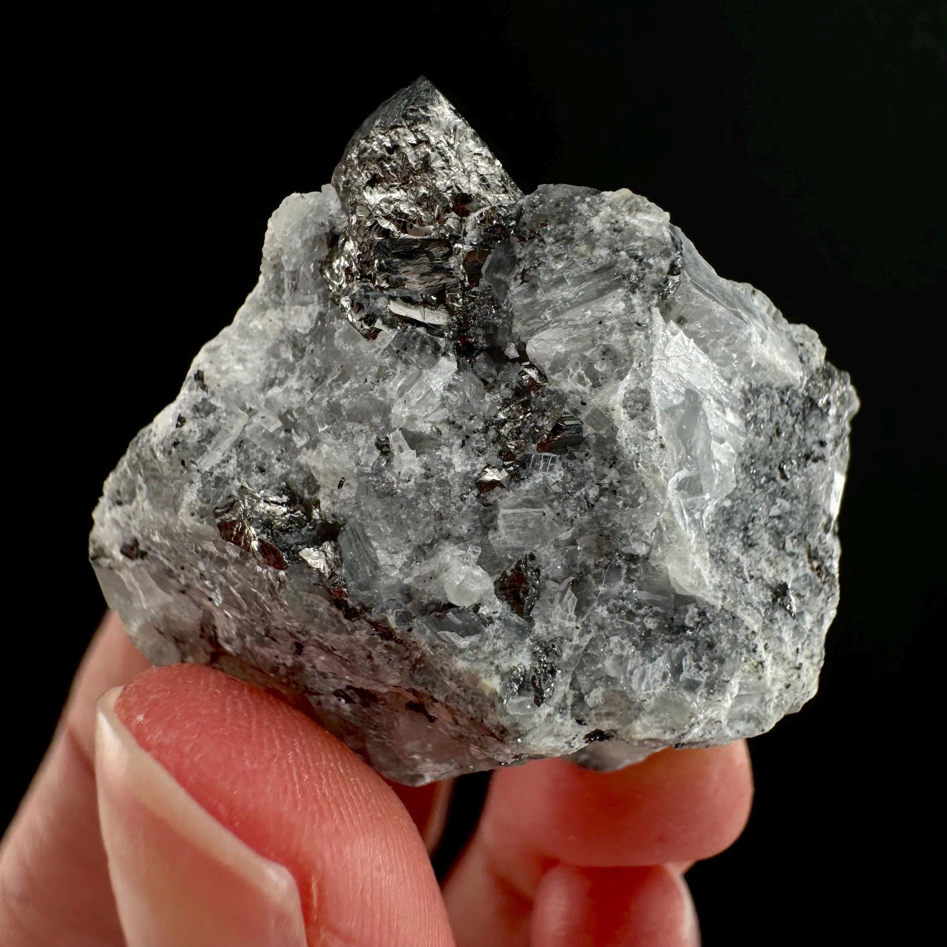 Rare! Carrollite in Calcite Specimen (DR Congo) | carrollite crystal, mineral specimen, rare minerals, rare gems