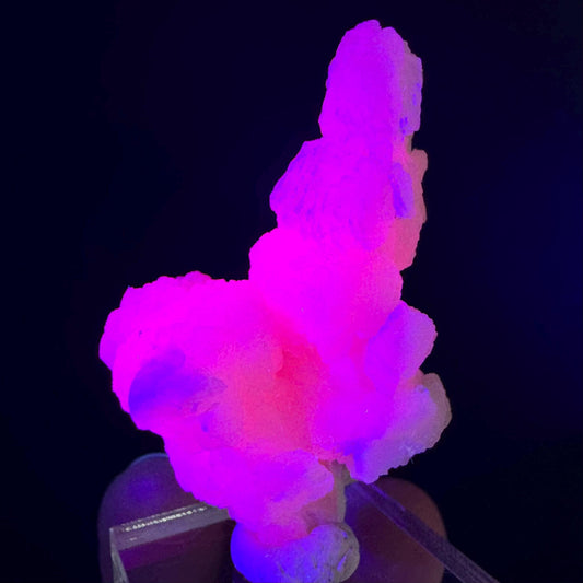 Mangano Calcite w/ Kutnohorite (South Africa) | pink mangano calcite, fluorescent crystal, mineral specimen
