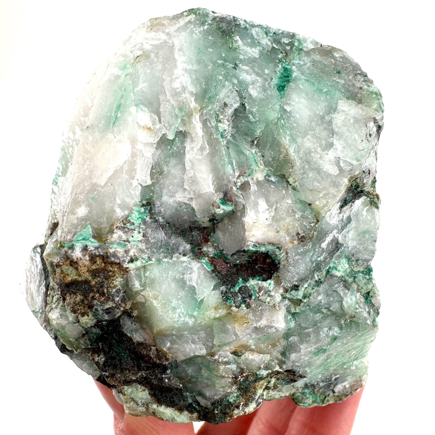 Ajoite in Quartz Specimen, raw ajoite, raw crystals, mineral specimen
