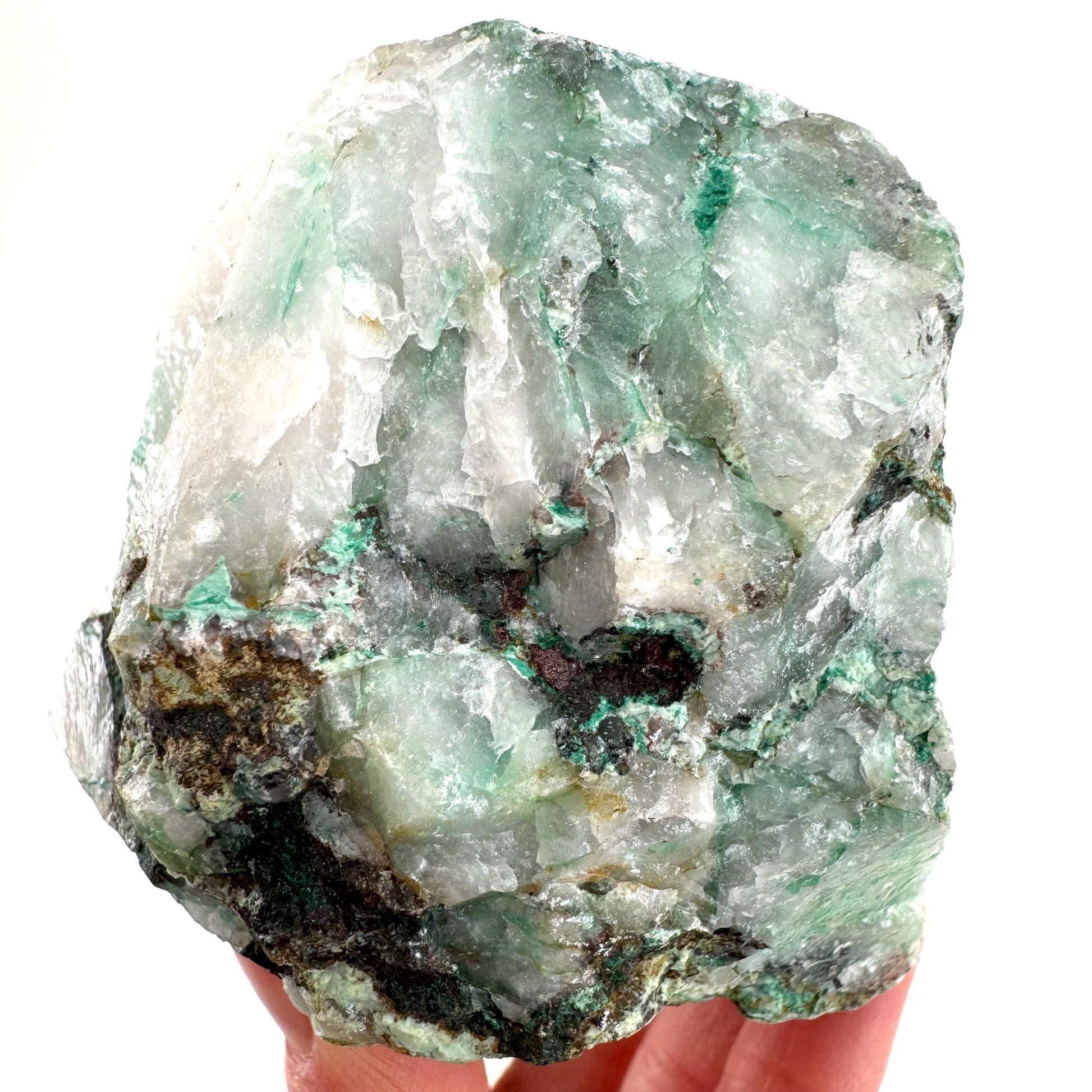Ajoite in Quartz Specimen, raw ajoite, raw crystals, mineral specimen