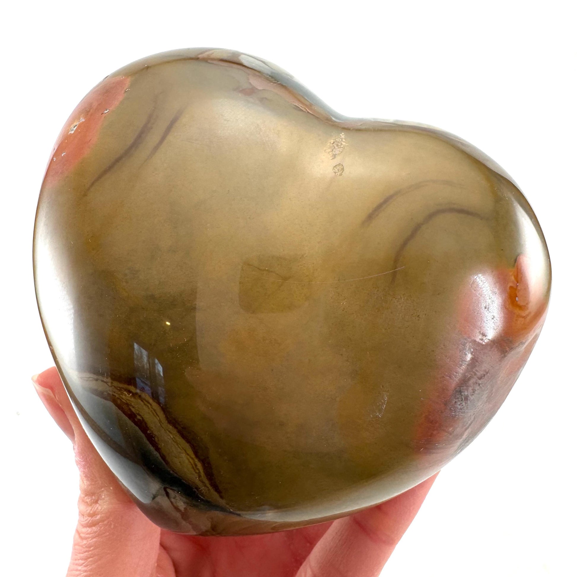 Polychrome Jasper heart, desert jasper heart, crystal heart, Palmstone, desert jasper