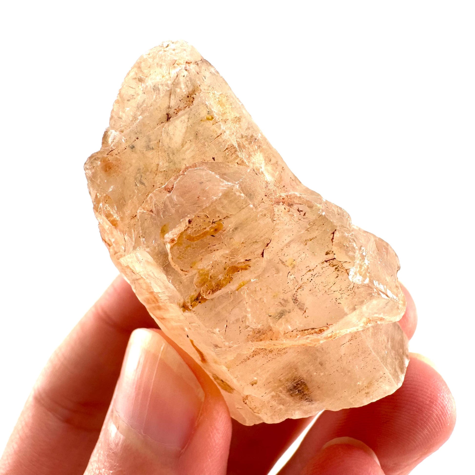 UV Reactive Petroleum Quartz Point (Madagascar) | natural petroleum quartz crystal, UV reactive crystal, enhydro quartz, firefly quartz