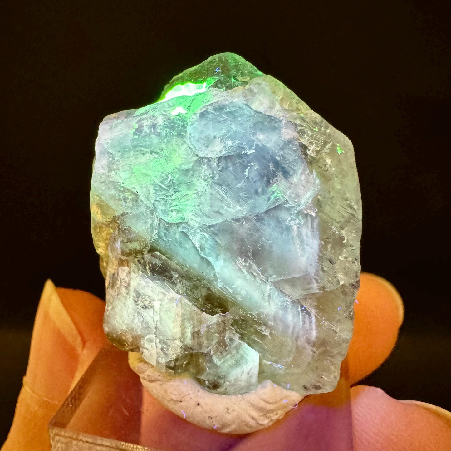 Fluorite (Erongo, Namibia) | UV reactive, fluorite cluster, green fluorite, fluorite, mineral specimen