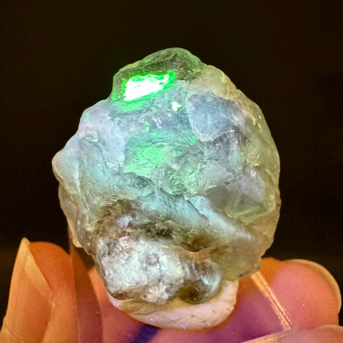 Fluorite (Erongo, Namibia) | UV reactive, fluorite cluster, green fluorite, fluorite, mineral specimen