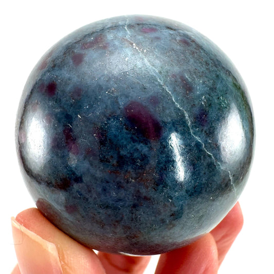 Ruby in Kyanite Sphere (UV Reactive) | Ruby Kyanite crystal ball, polished Kyanite, crystal ball, crystal sphere