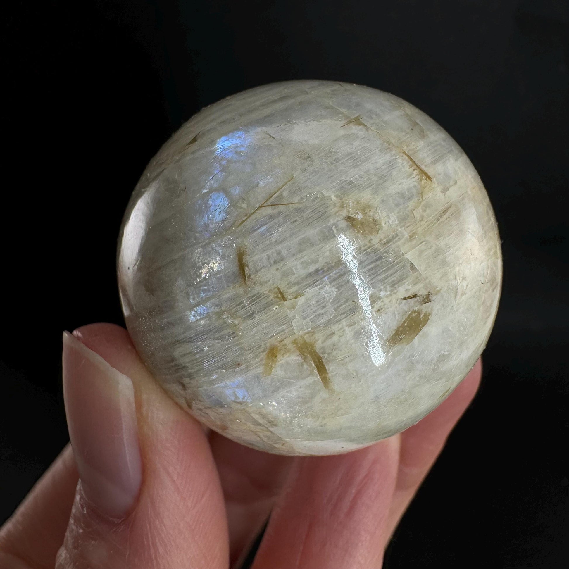 Moonstone Sphere, rainbow moonstone, crystal ball, crystal sphere, blue moonstone, feldspar
