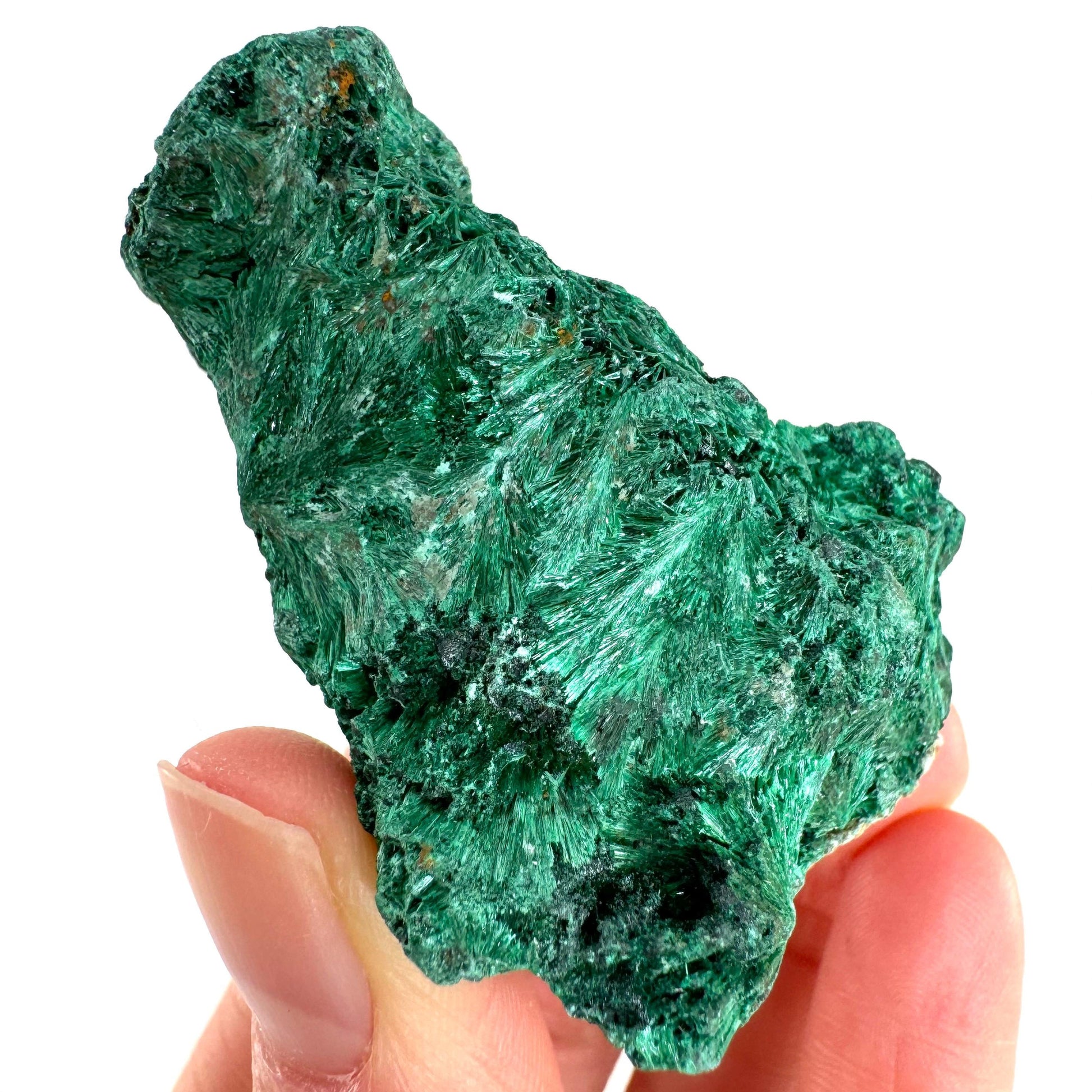 Fibrous Velvet Malachite Specimen (Congo), natural malachite, velvet malachite, malachite crystal