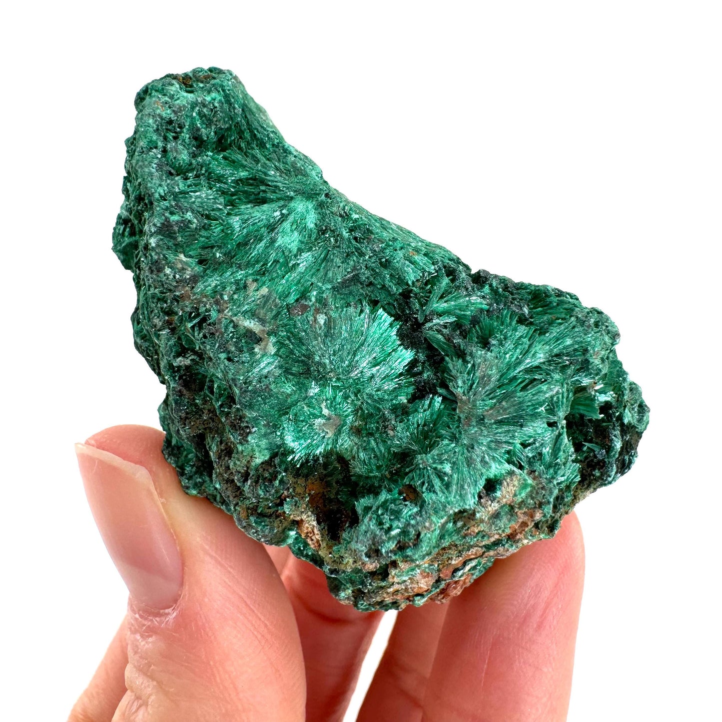 Fibrous Velvet Malachite Specimen (Congo), natural malachite, velvet malachite, malachite crystal