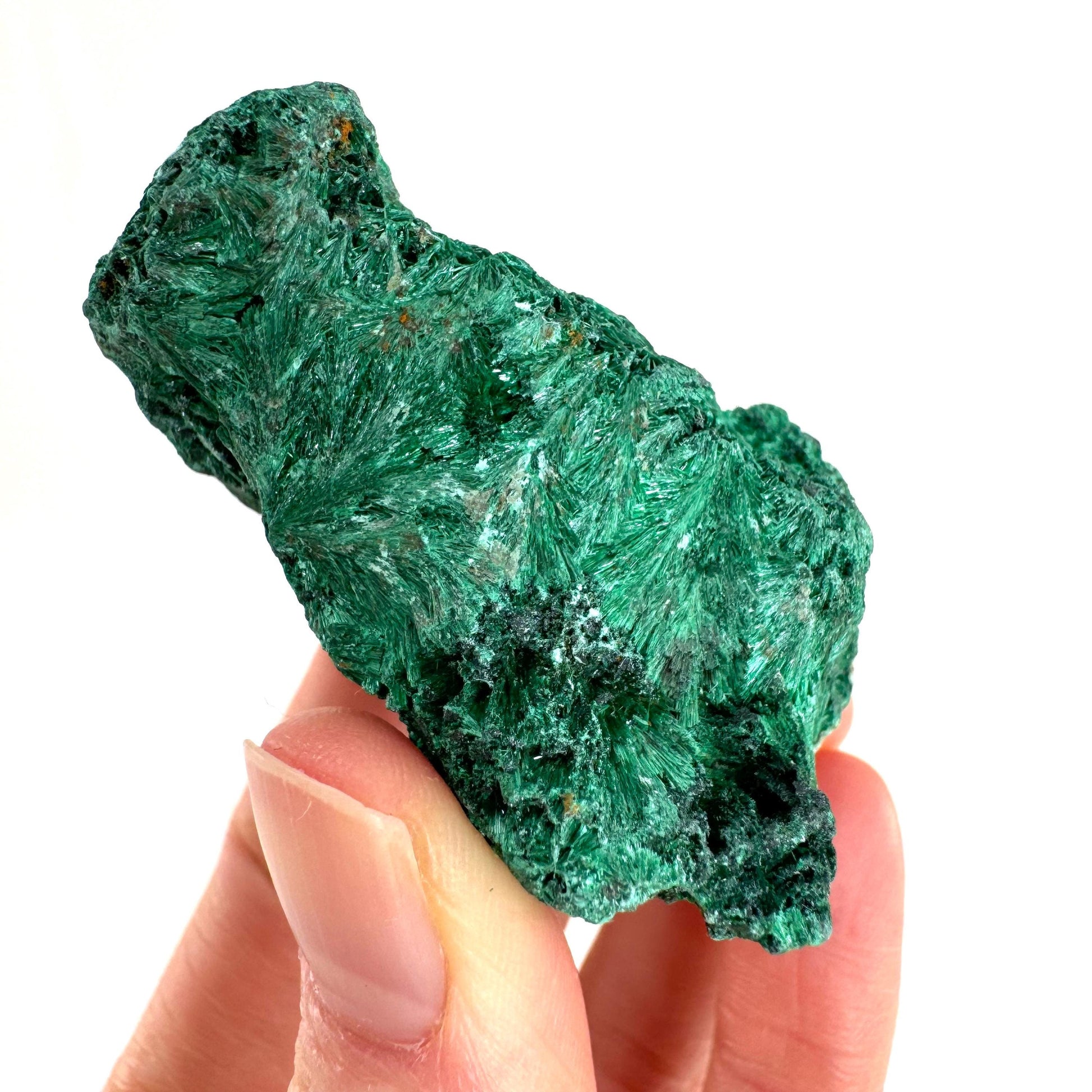 Fibrous Velvet Malachite Specimen (Congo), natural malachite, velvet malachite, malachite crystal