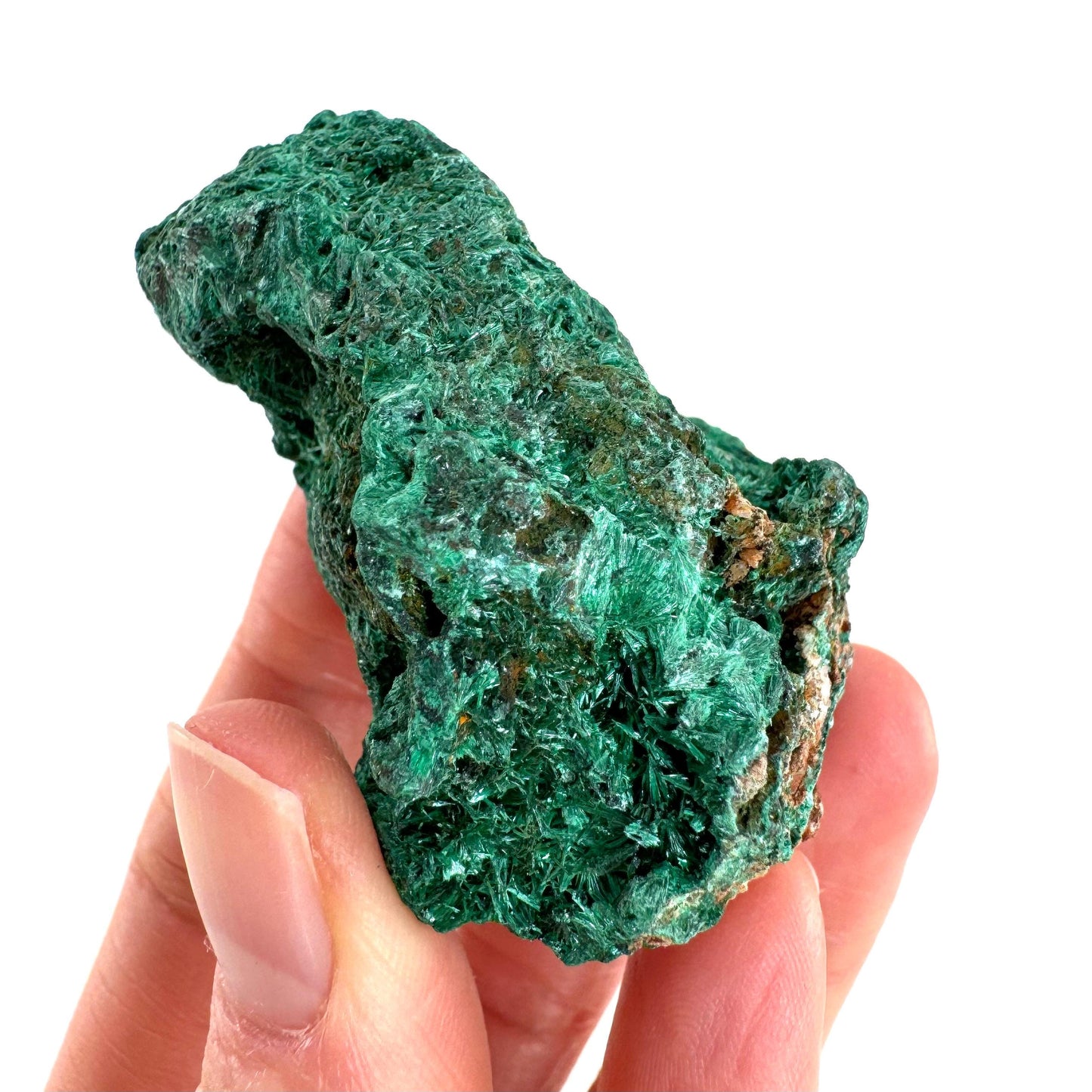 Fibrous Velvet Malachite Specimen (Congo), natural malachite, velvet malachite, malachite crystal