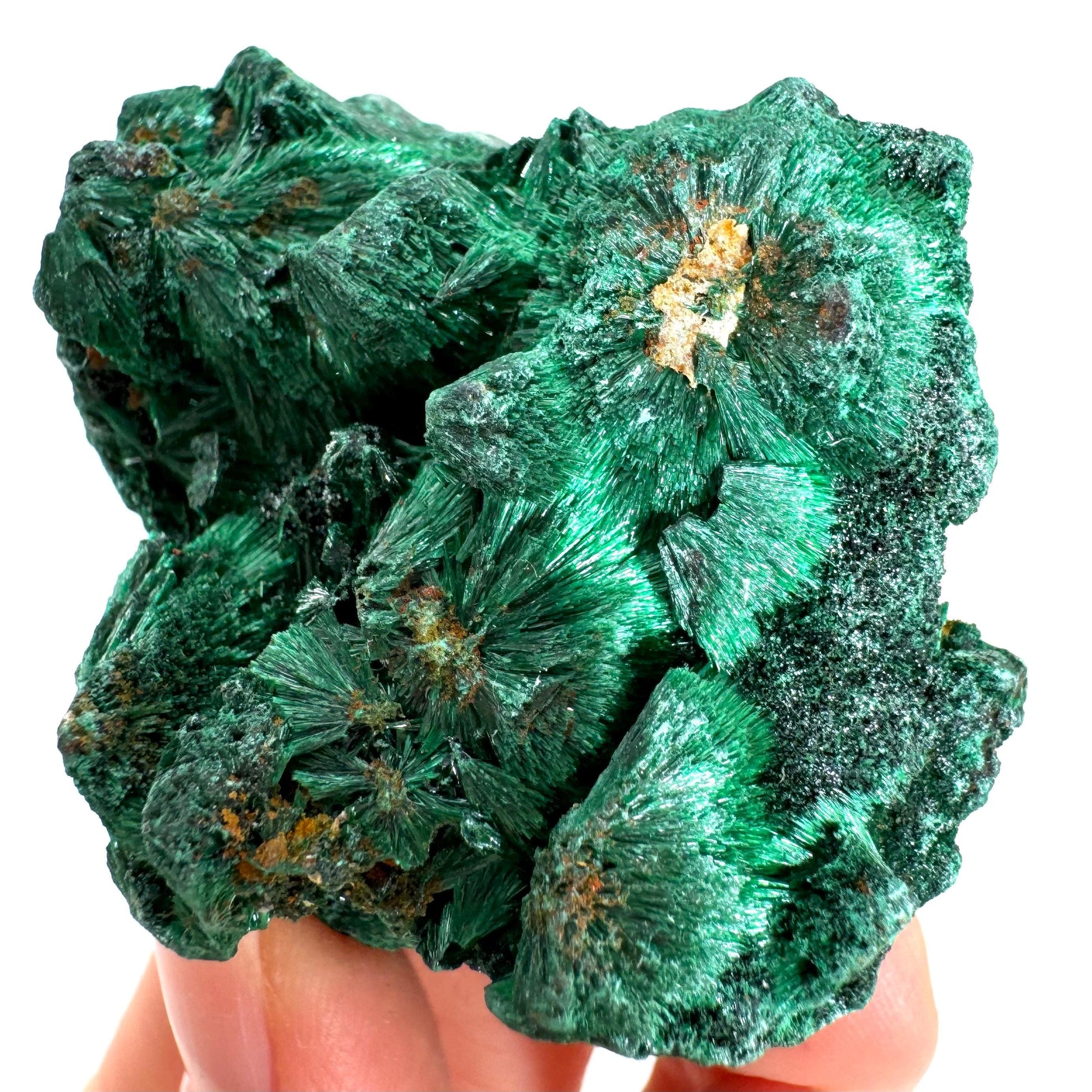 Fibrous Velvet Malachite Specimen (Congo), natural malachite, velvet malachite, malachite crystal