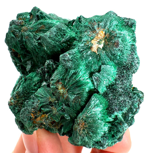 Fibrous Velvet Malachite Specimen (Congo), natural malachite, velvet malachite, malachite crystal