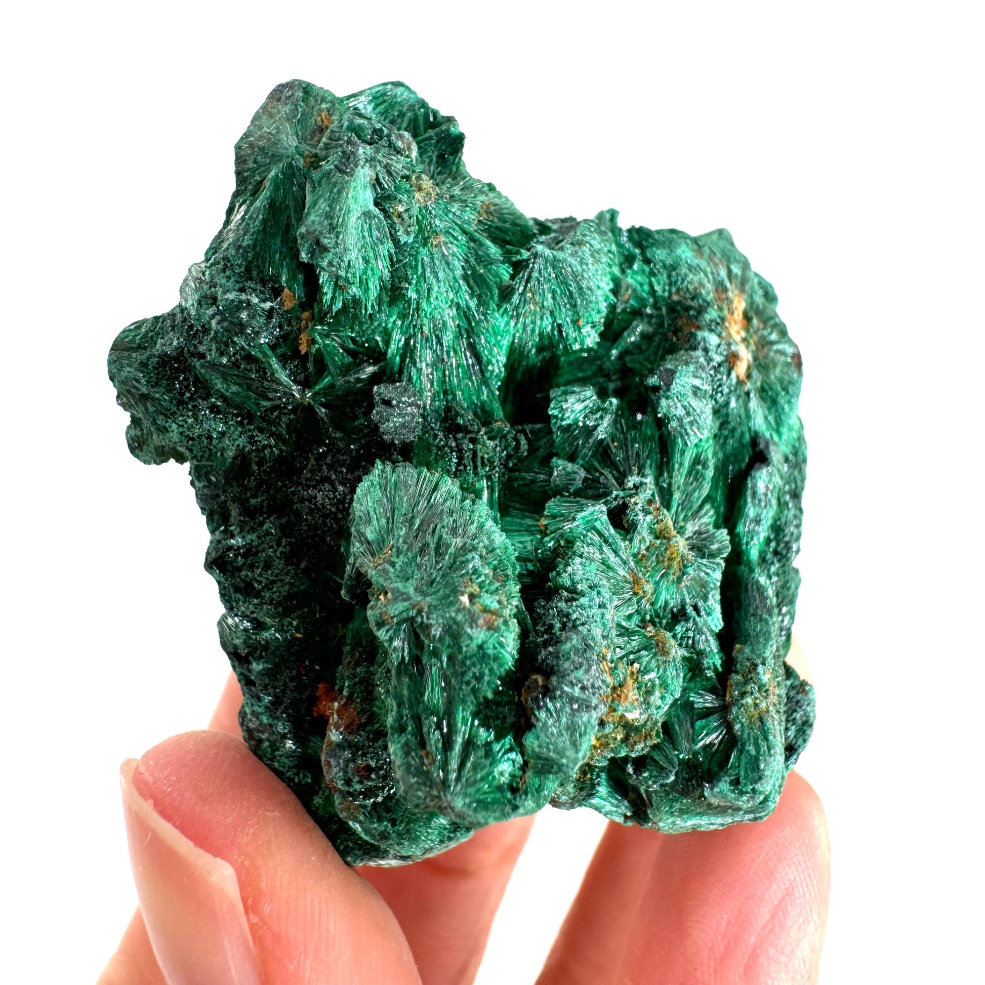 Fibrous Velvet Malachite Specimen (Congo), natural malachite, velvet malachite, malachite crystal
