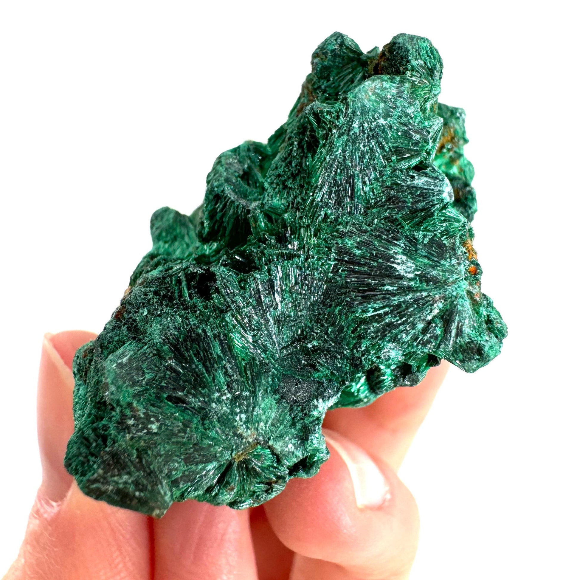 Fibrous Velvet Malachite Specimen (Congo), natural malachite, velvet malachite, malachite crystal