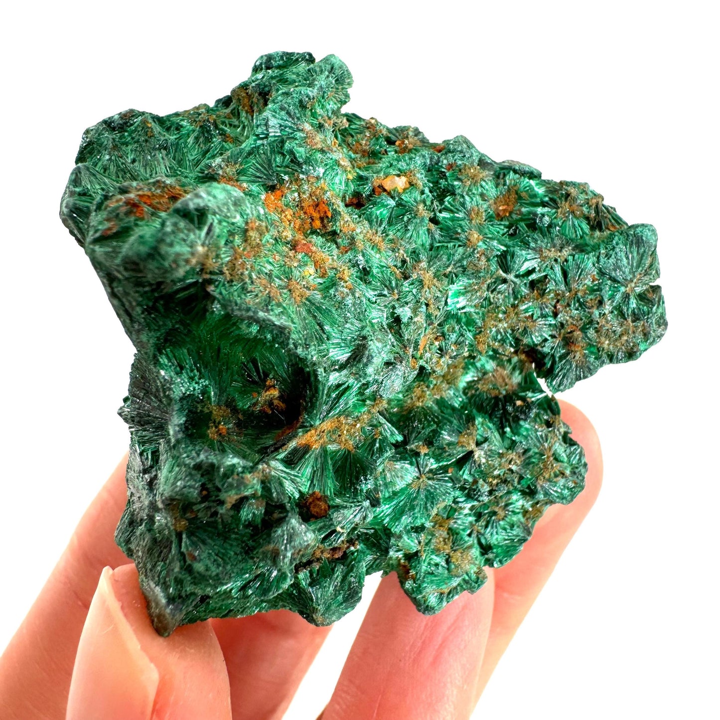 Fibrous Velvet Malachite Specimen (Congo), natural malachite, velvet malachite, malachite crystal