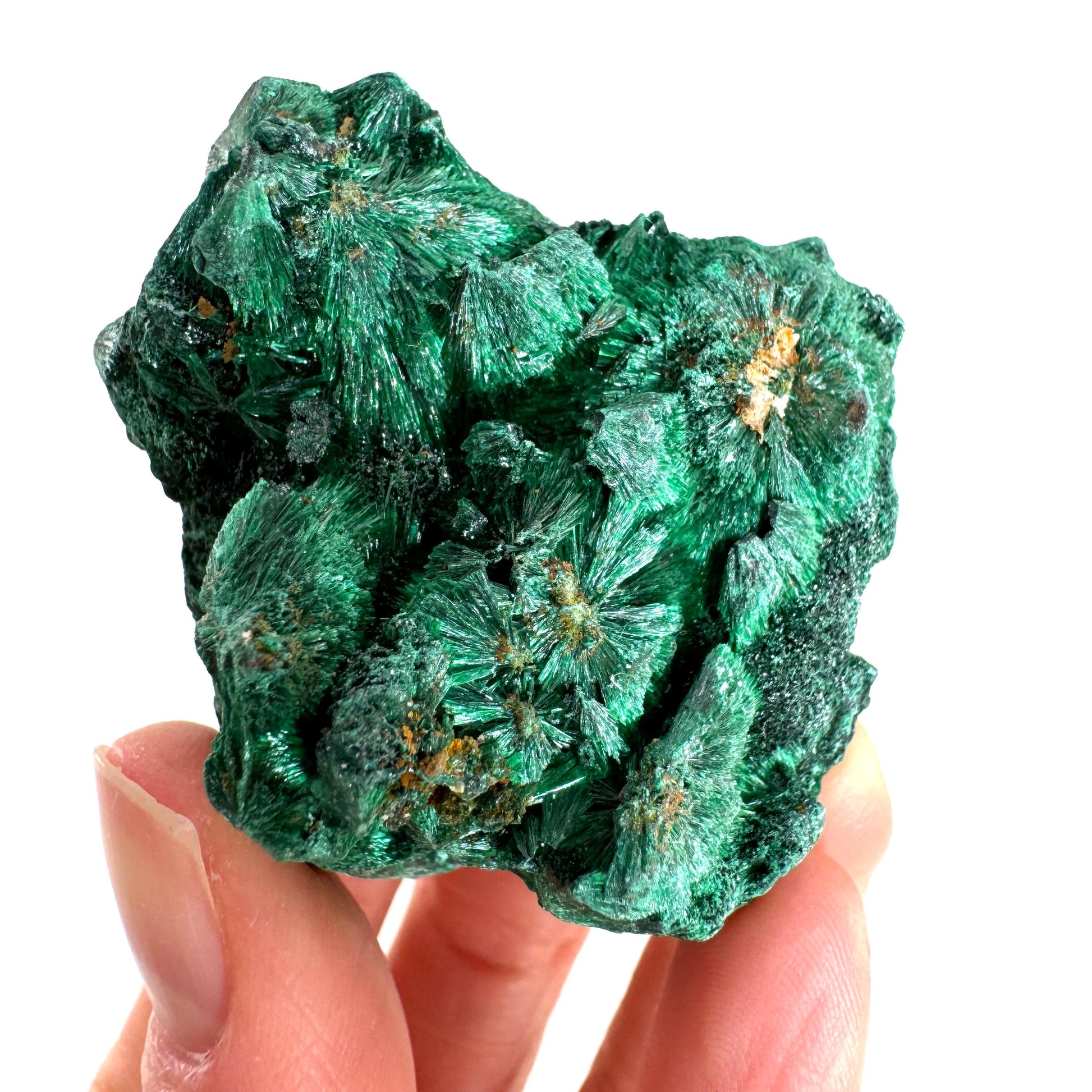 Fibrous Velvet Malachite Specimen (Congo), natural malachite, velvet malachite, malachite crystal