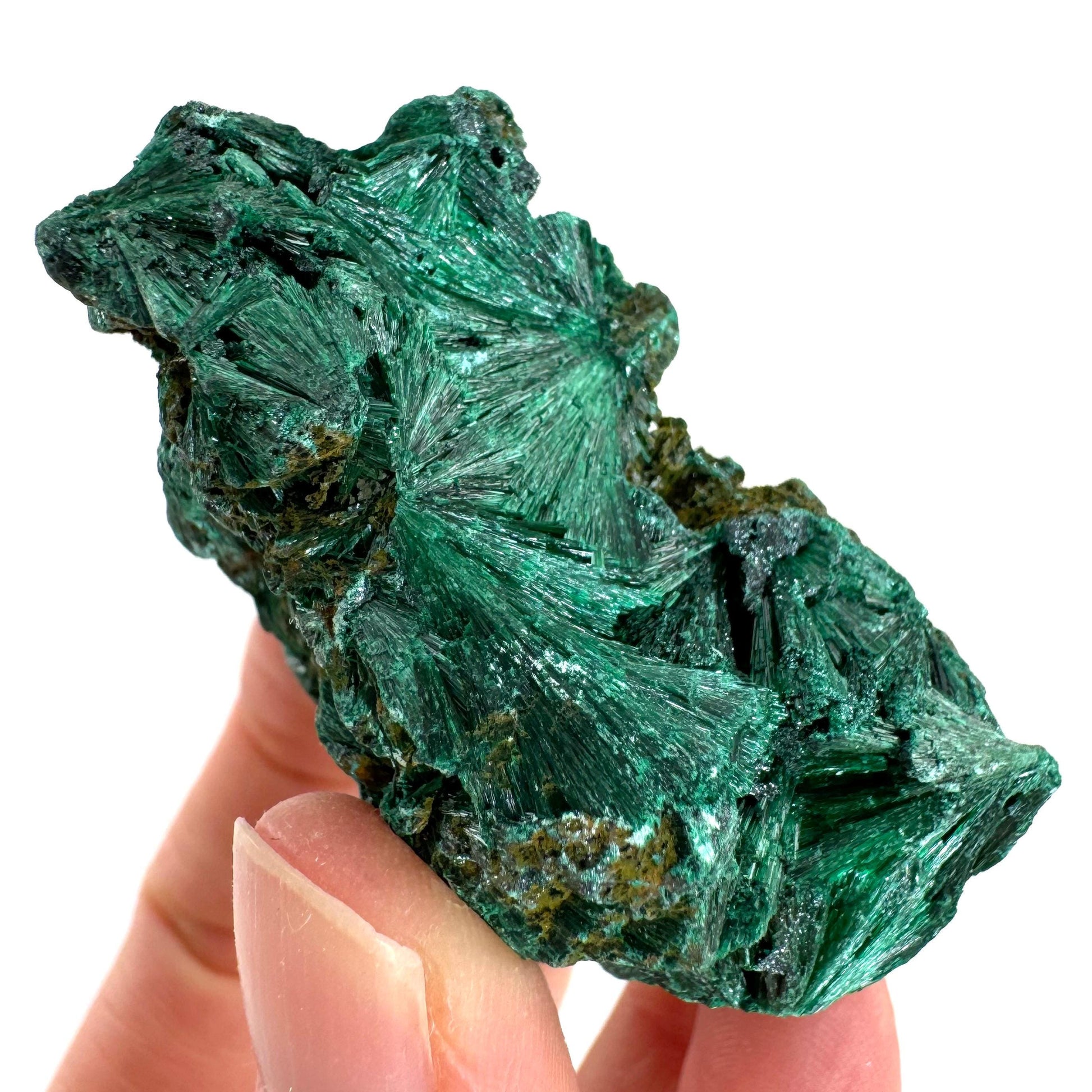 Fibrous Velvet Malachite Specimen (Congo), natural malachite, velvet malachite, malachite crystal