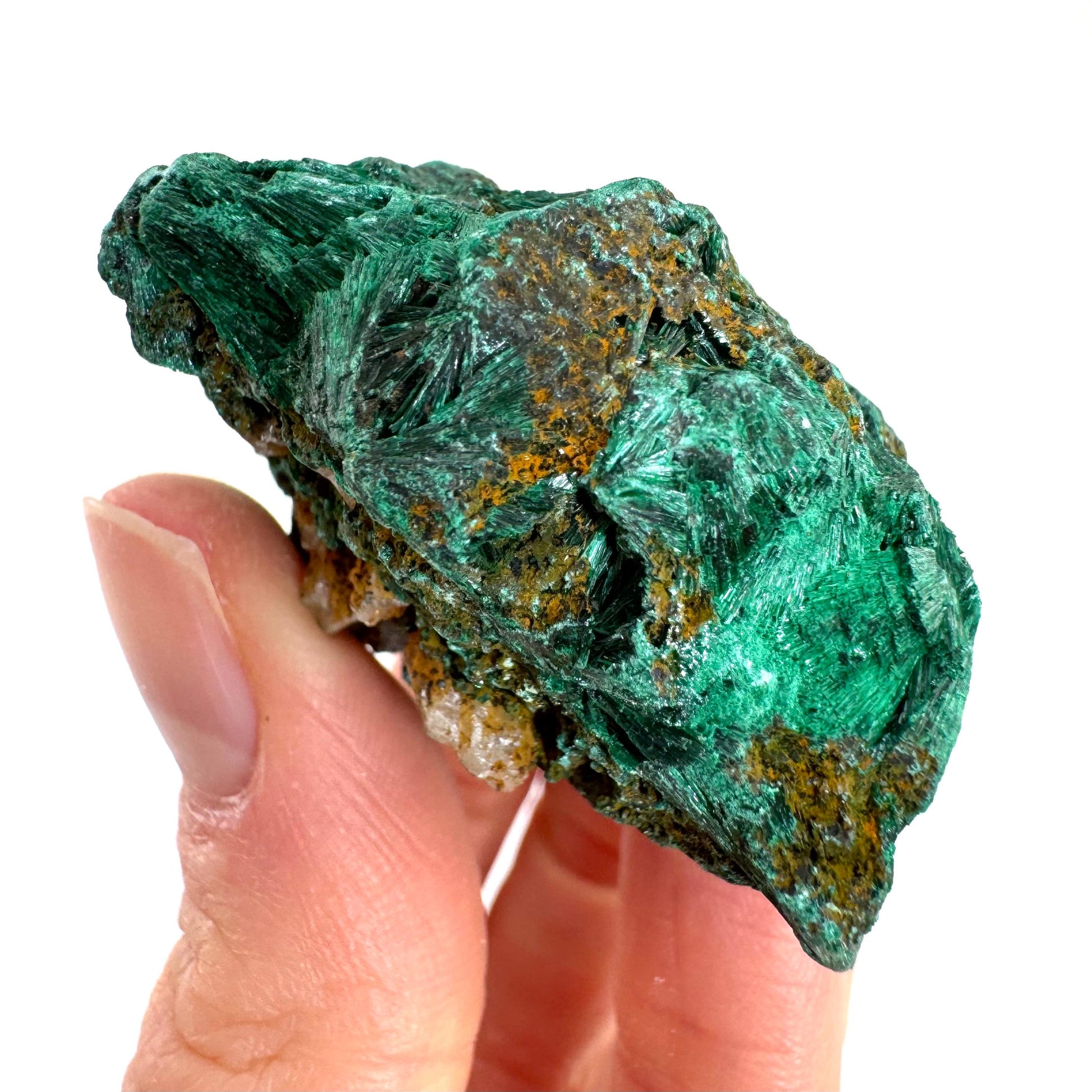 Fibrous Velvet Malachite Specimen (Congo), natural malachite, velvet malachite, malachite crystal