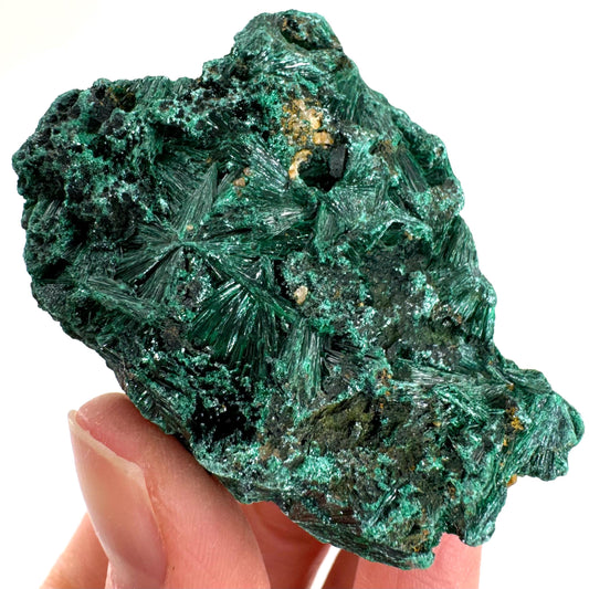 Fibrous Velvet Malachite Specimen (Congo), natural malachite, velvet malachite, malachite crystal