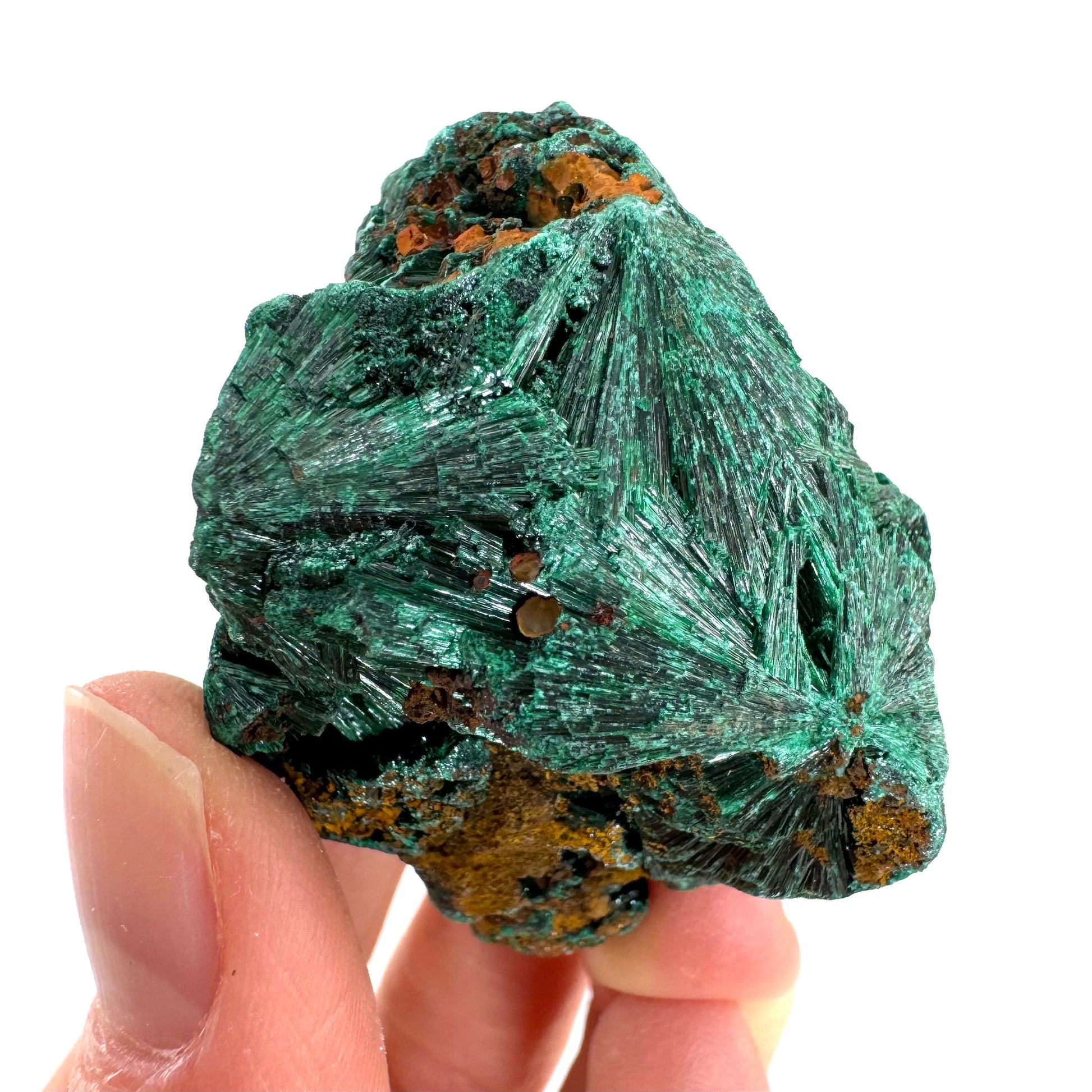 Fibrous Velvet Malachite Specimen (Congo), natural malachite, velvet malachite, malachite crystal