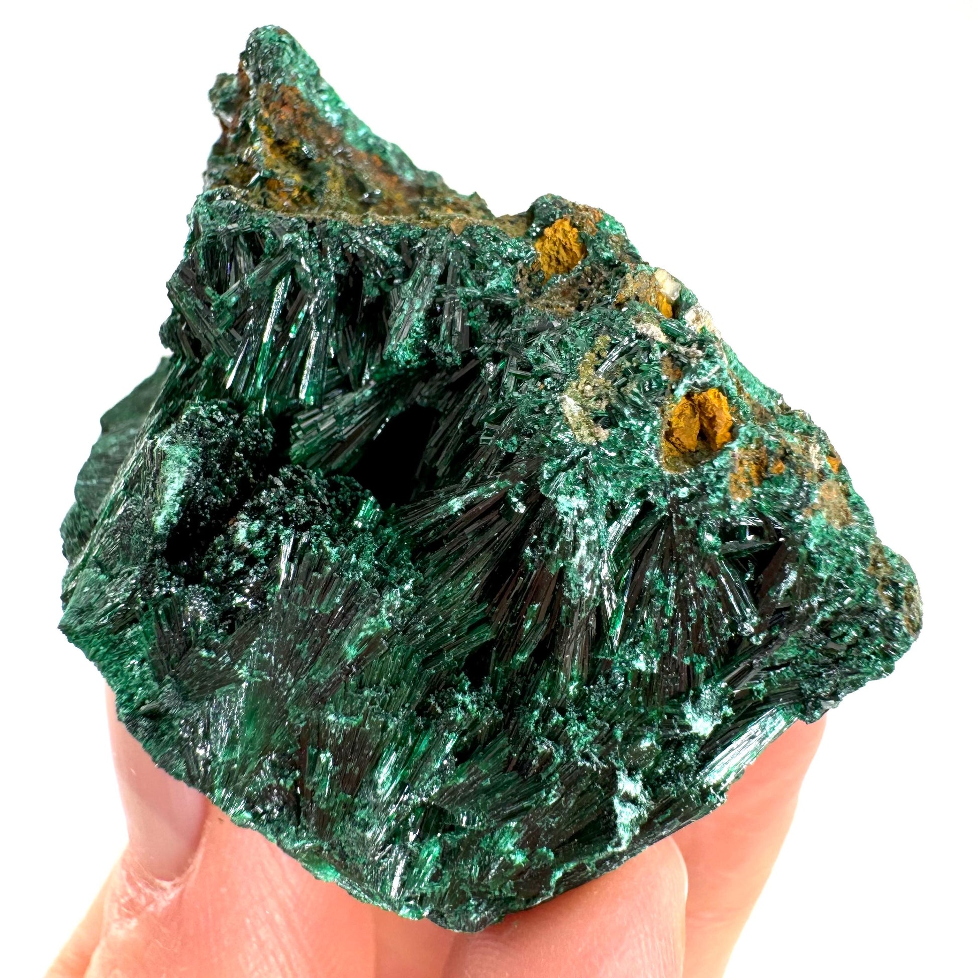Fibrous Velvet Malachite Specimen (Congo), natural malachite, velvet malachite, malachite crystal