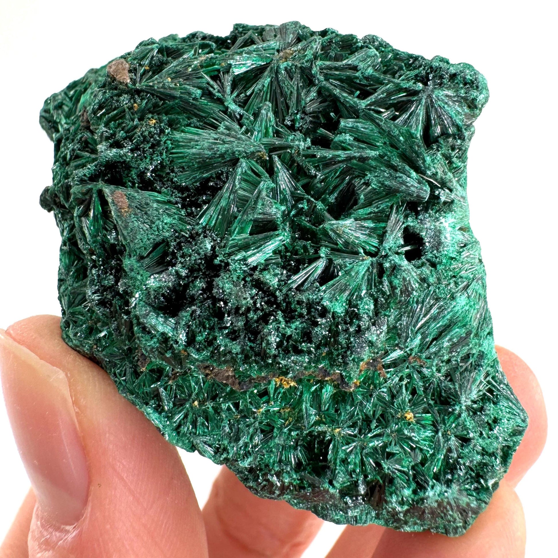 Fibrous Velvet Malachite Specimen (Congo), natural malachite, velvet malachite, malachite crystal