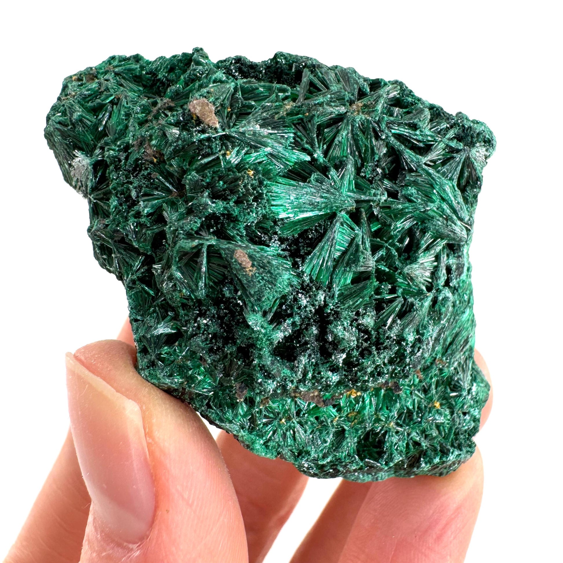 Fibrous Velvet Malachite Specimen (Congo), natural malachite, velvet malachite, malachite crystal