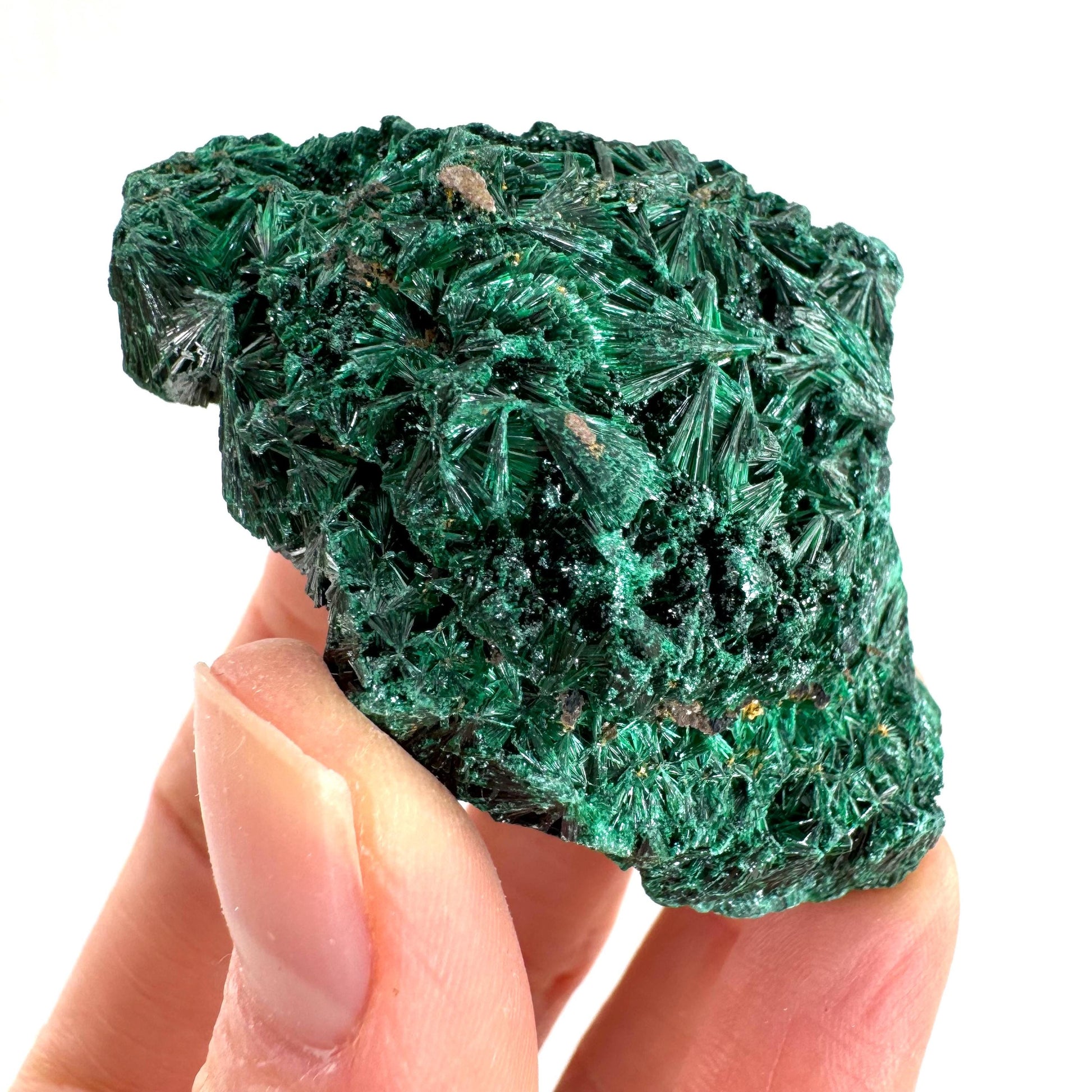 Fibrous Velvet Malachite Specimen (Congo), natural malachite, velvet malachite, malachite crystal